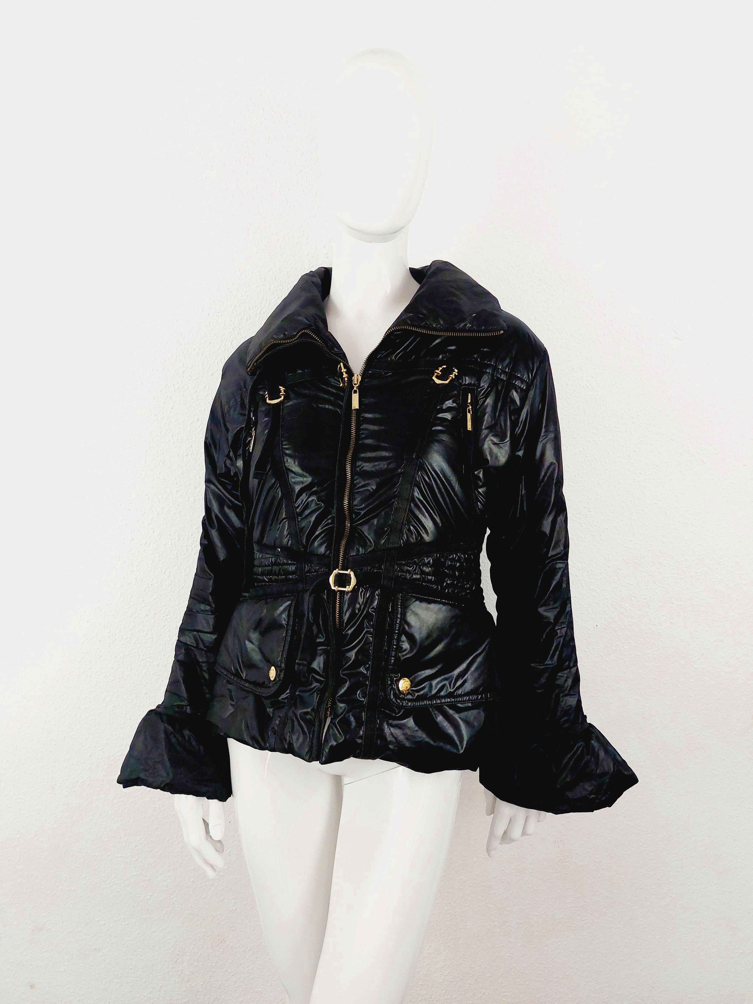 Roberto Cavalli Roberto Cavalli Black Bondage Strap BDSM Puffer Coat Size US S / EU 44-46 / 1 - 2 Thumbnail