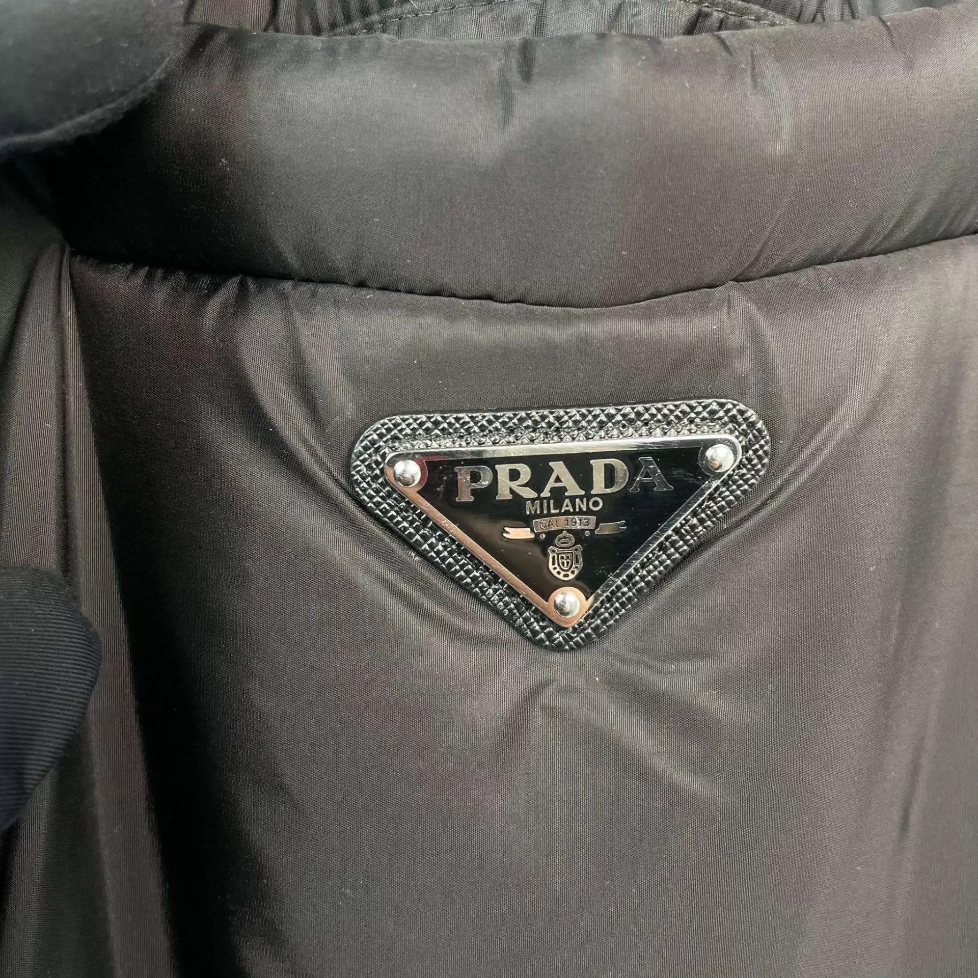 Prada Prada Triangle Logo Black Puffer Jacket 36 Size XS / US 0-2 / IT 36-38 - 3 Thumbnail