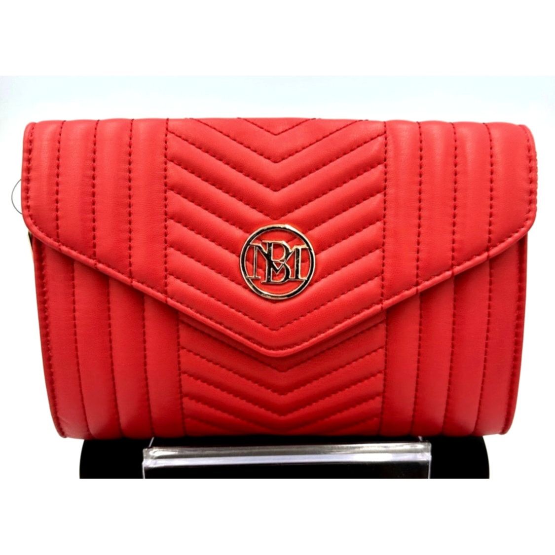 Badgley Mischka Badgley Mischka Crossbody Chevron Quilted Center Cover - Red Size ONE SIZE - 2 Thumbnail