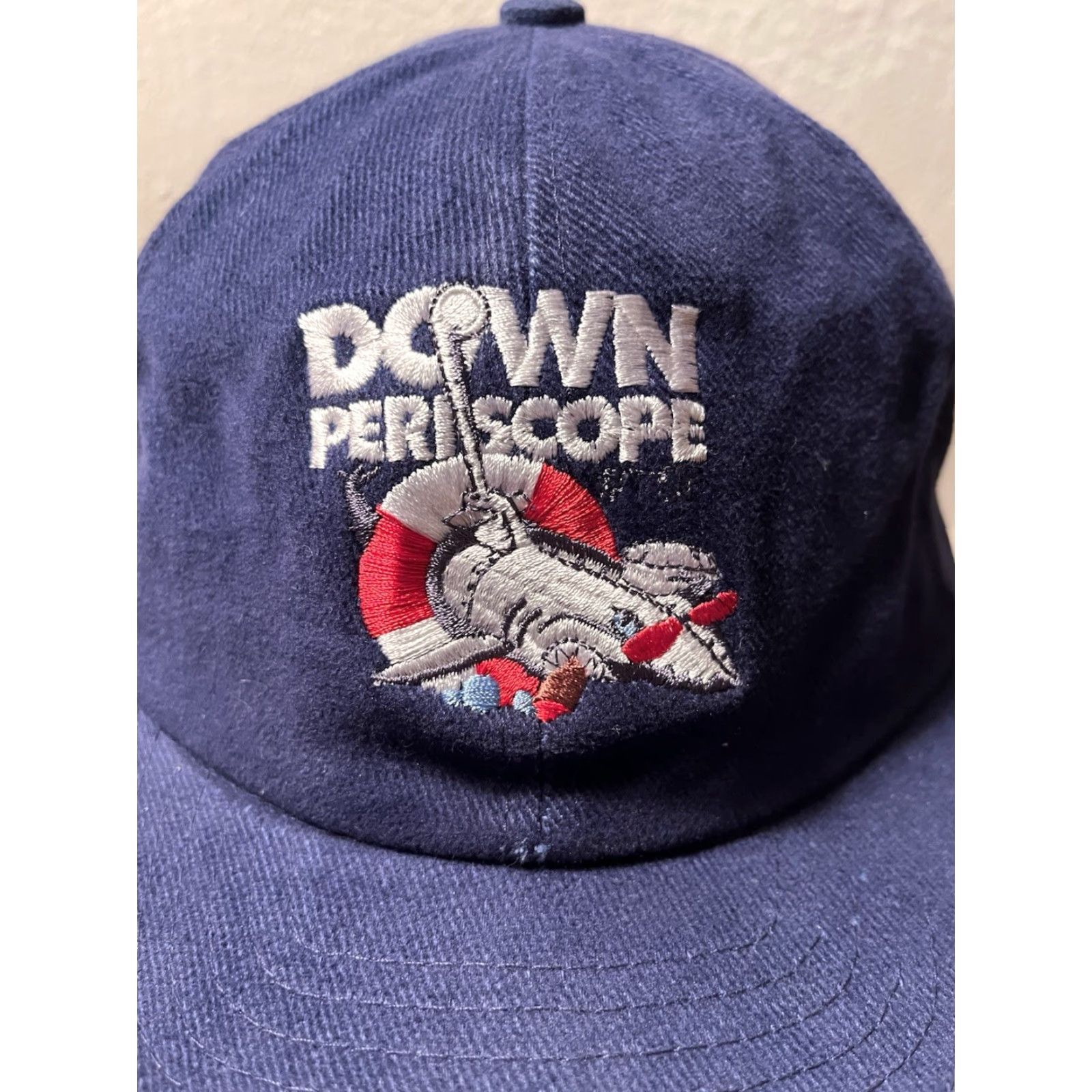 Vintage VINTAGE Mohr's Down Periscope Snapback Hat Casual 90s Movie Promo Kelsey Grammer One Size Blue Mens Adjustable Cap Size ONE SIZE - 3 Thumbnail