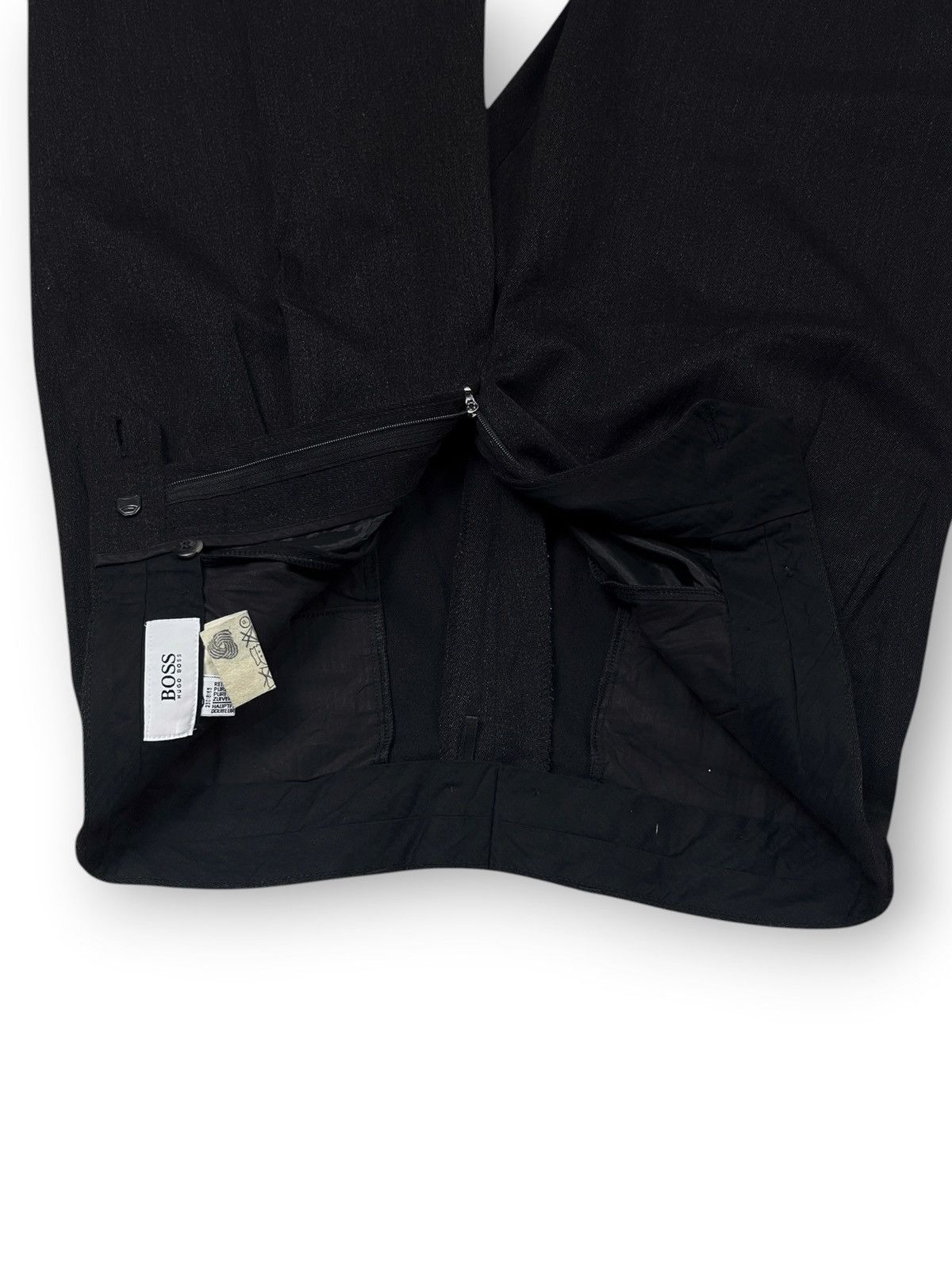 Hugo Boss 90s Hugo Boss Vintage Double Pleated Wool Trousers | Grailed