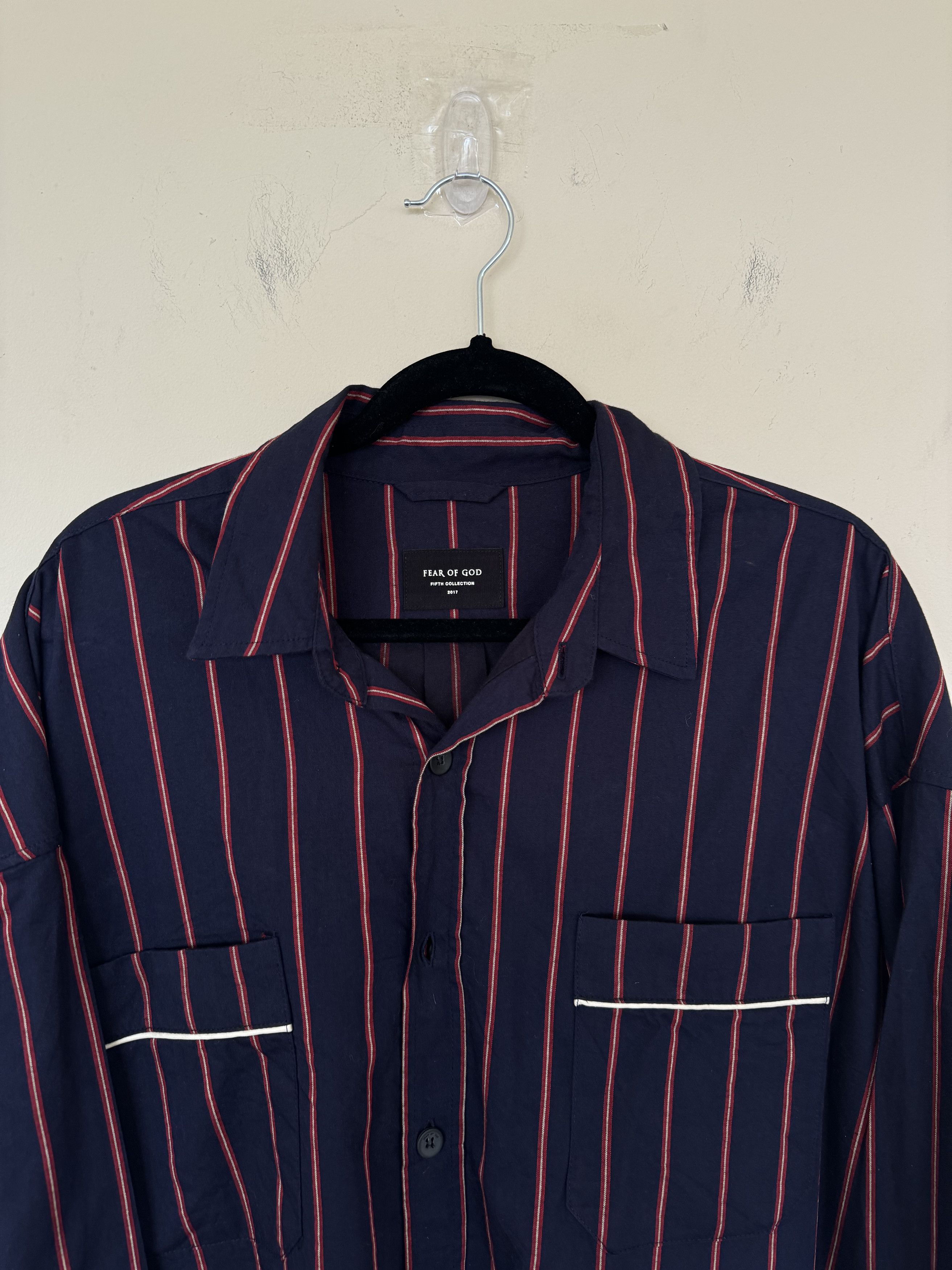 Fear of God Fear Of God Striped Button Down 5th Collection Size US L / EU 52-54 / 3 - 5 Thumbnail