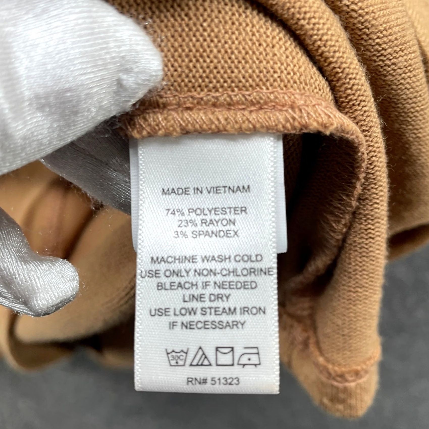 Vintage 1.STATE Sweater Womens S Wrap Front V-Neck Camel Tan Lightweight Size S / US 4 / IT 40 - 6 Thumbnail