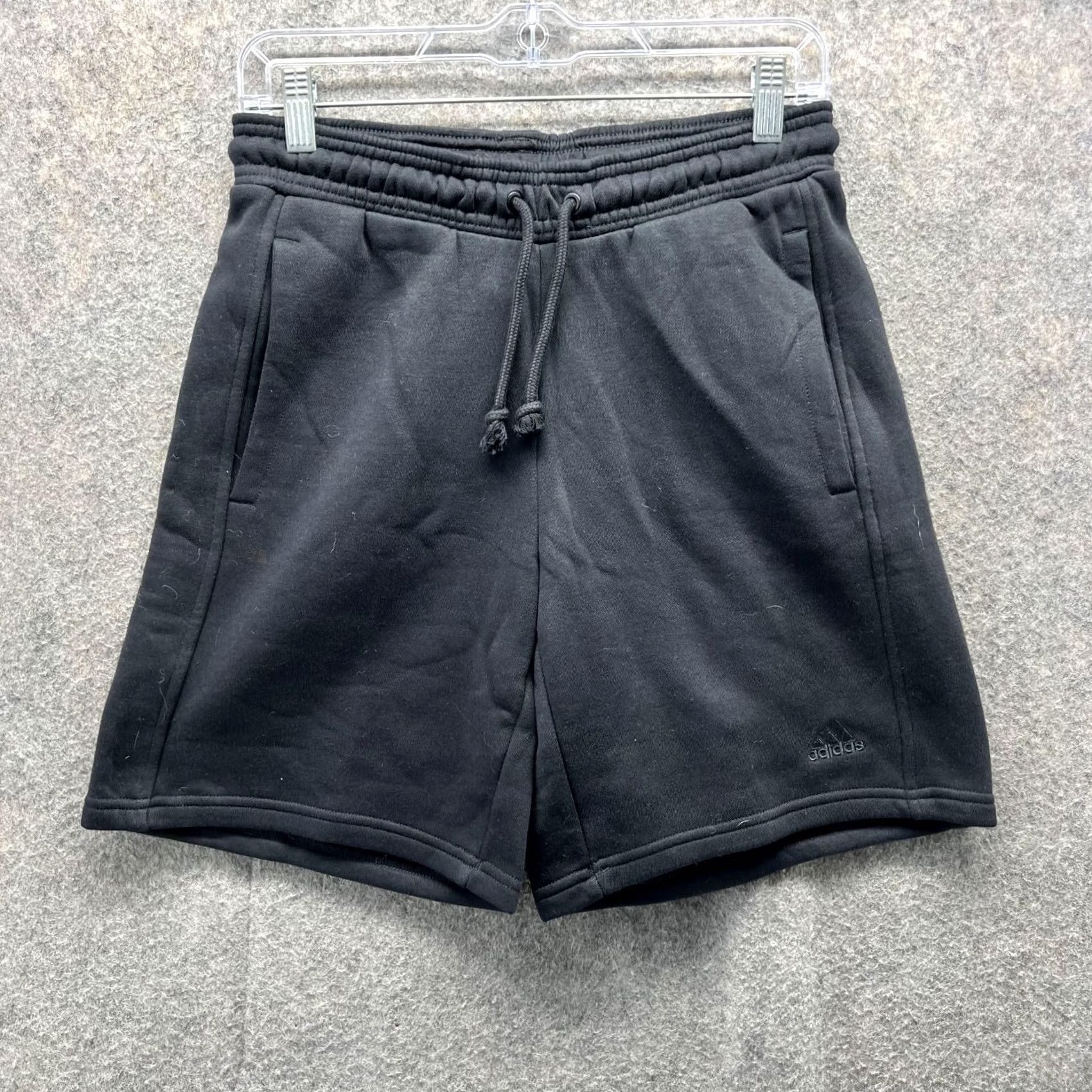 Adidas adidas Shorts Womens XS Black Women Ladies Athletic Gym Elastic Trefoil Fleece Size 26" / US 2 / IT 38 - 2 Thumbnail