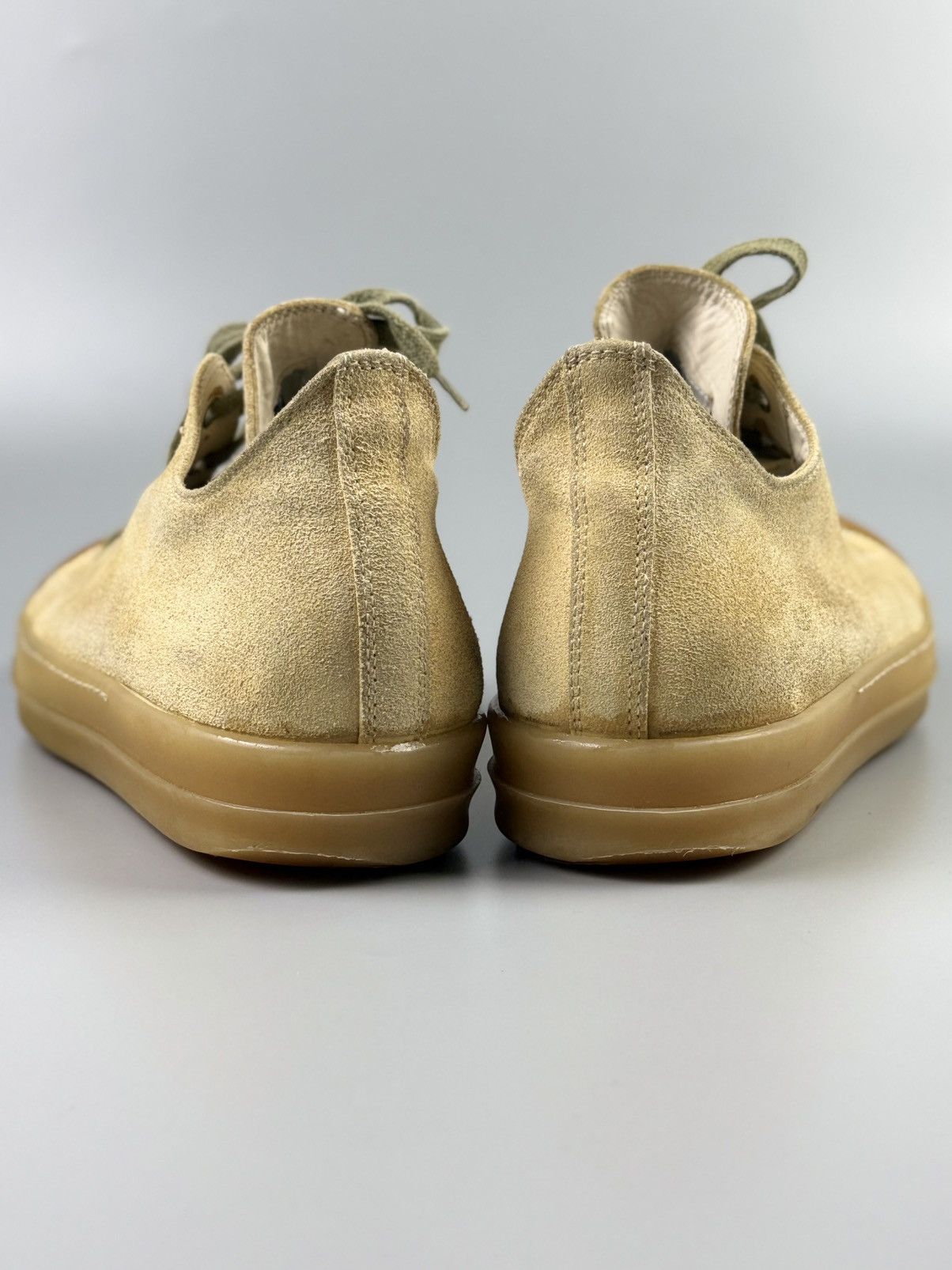 Rick Owens Rick Owens - Gum Sole Suede ‘Ramones’ Low Top Sneakers Size US 8 / EU 41 - 5 Thumbnail