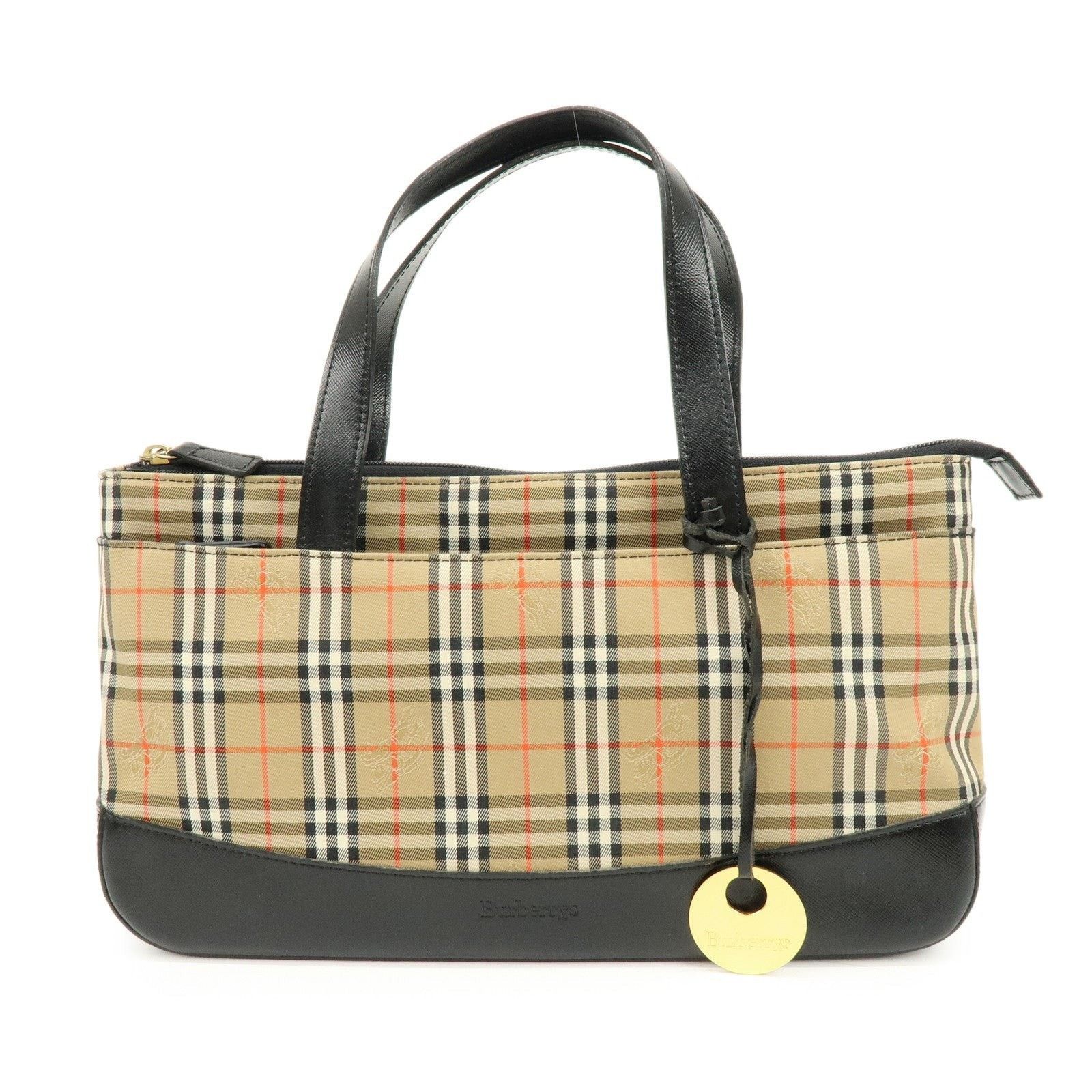 Burberry Burberry Nova Check Canvas & Leather Tote Beige Size ONE SIZE - 1 Thumbnail