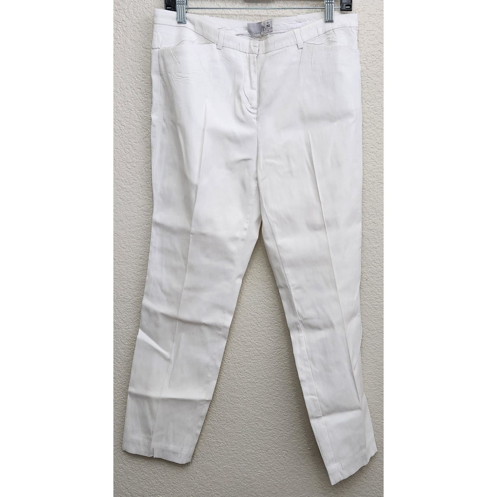 Other Worthington White Flat Front Slashed Pockets Dress Pants 8 Size 32" / US 10 / IT 46 - 1 Thumbnail