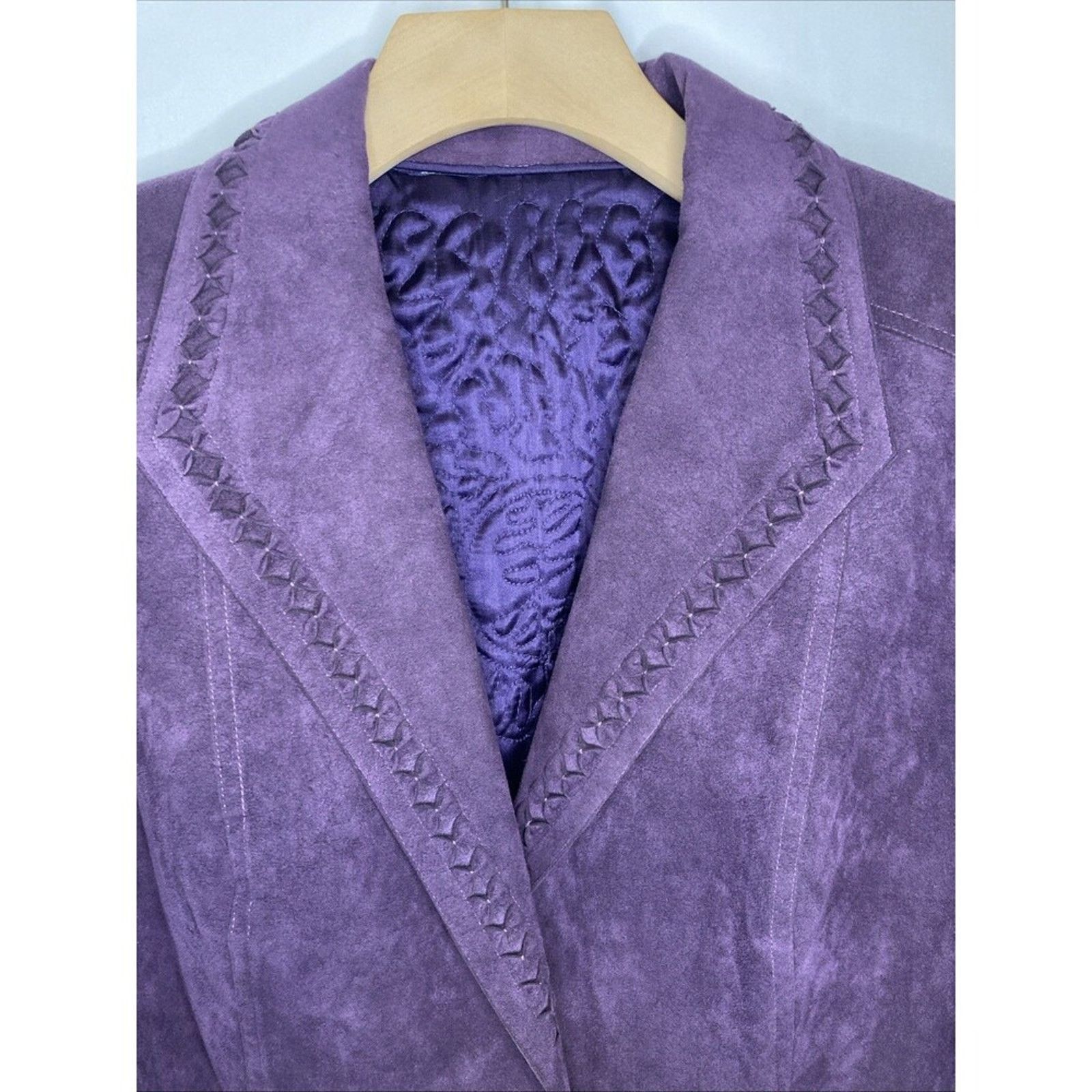 Vintage Vtg Suede Leather Jacket Western Women's L Tailored Bespoke Size L / US 10 / IT 46 - 3 Thumbnail