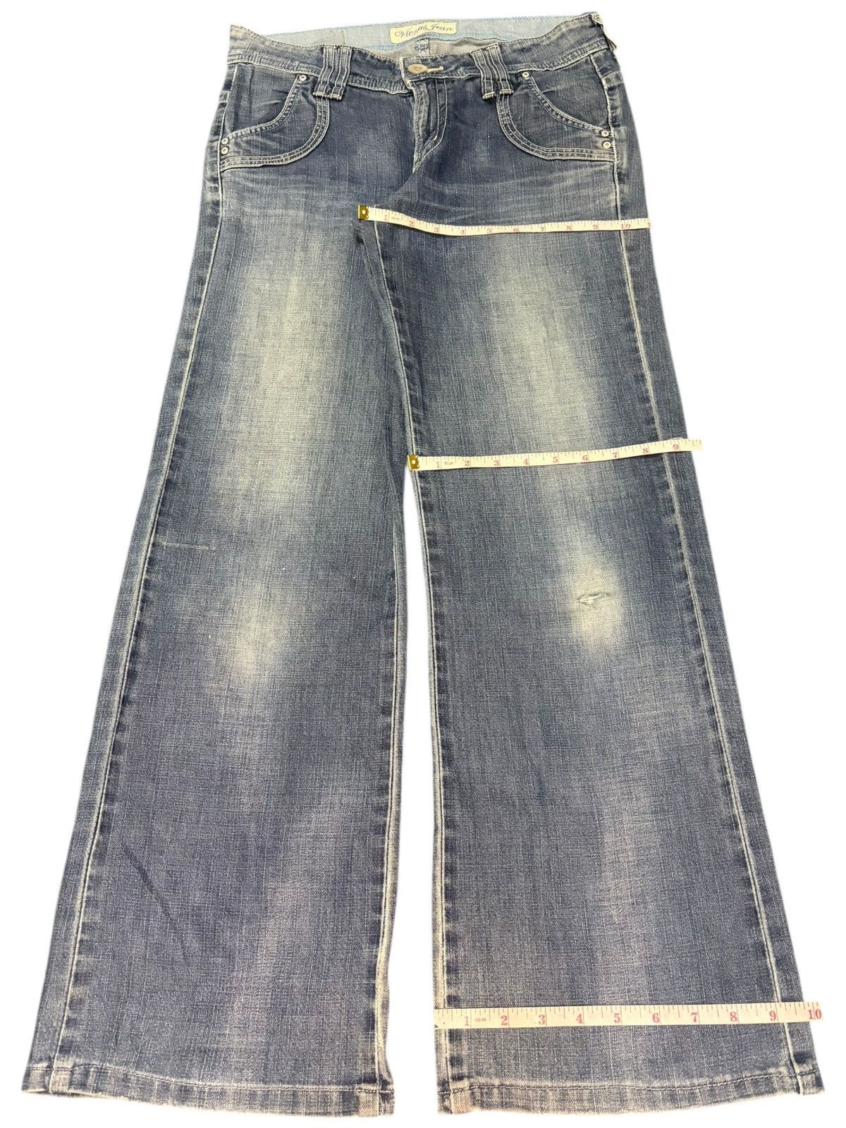 Edwin Vintage Japanese Edwin Something Distress Flare Jeans Size 31" - 8 Thumbnail