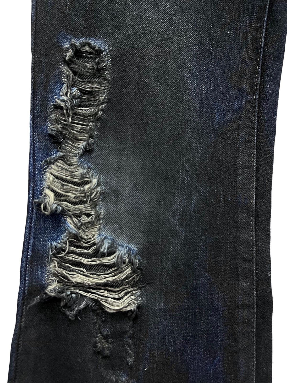 GOSTAR DE FUGA 🔥FUGA Indigo Charcoal Crash Denim Low Rise Skinny FLARE💥 Size US 29 - 9 Thumbnail