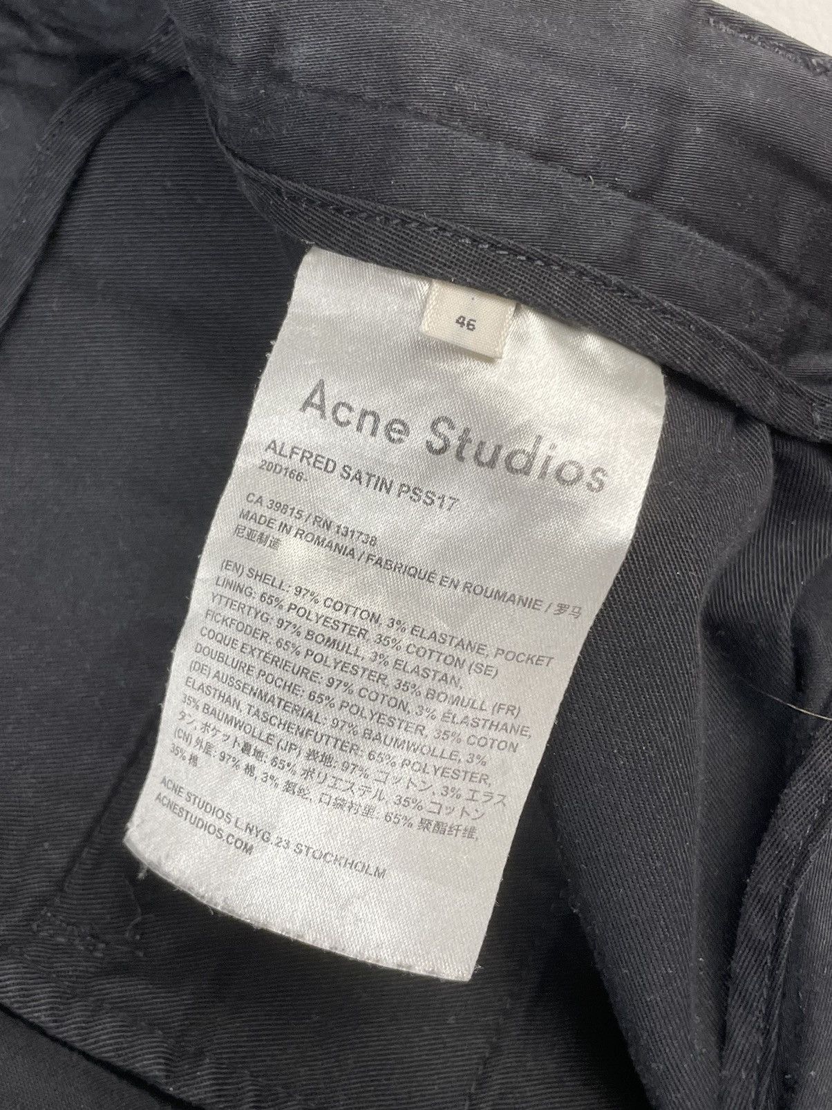 Acne Studios Acne Studios Alfred Satin SS17 chinos pants trousers Size US 30 / EU 46 - 4 Thumbnail