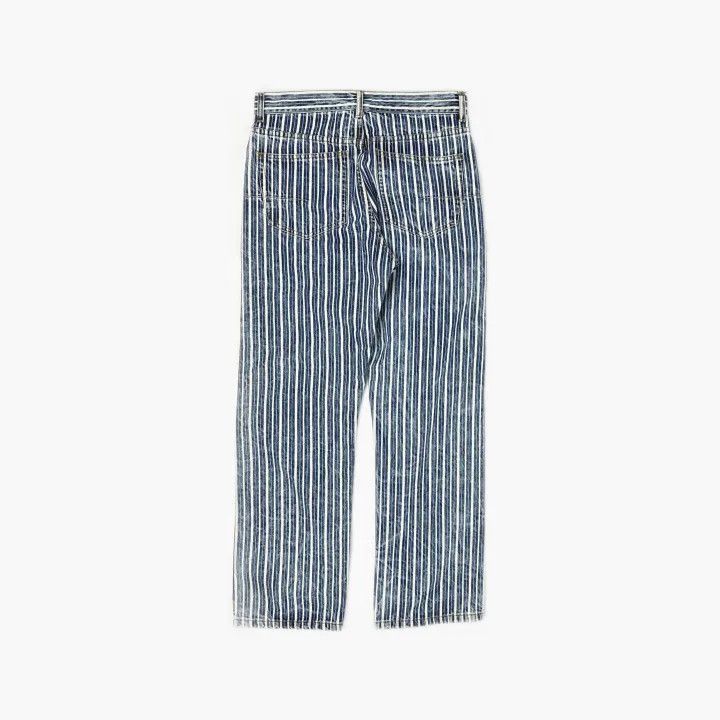 Dior Dior Blue Striped Straight Leg Jeans for Women 0079-2507 Size 35" - 3 Thumbnail
