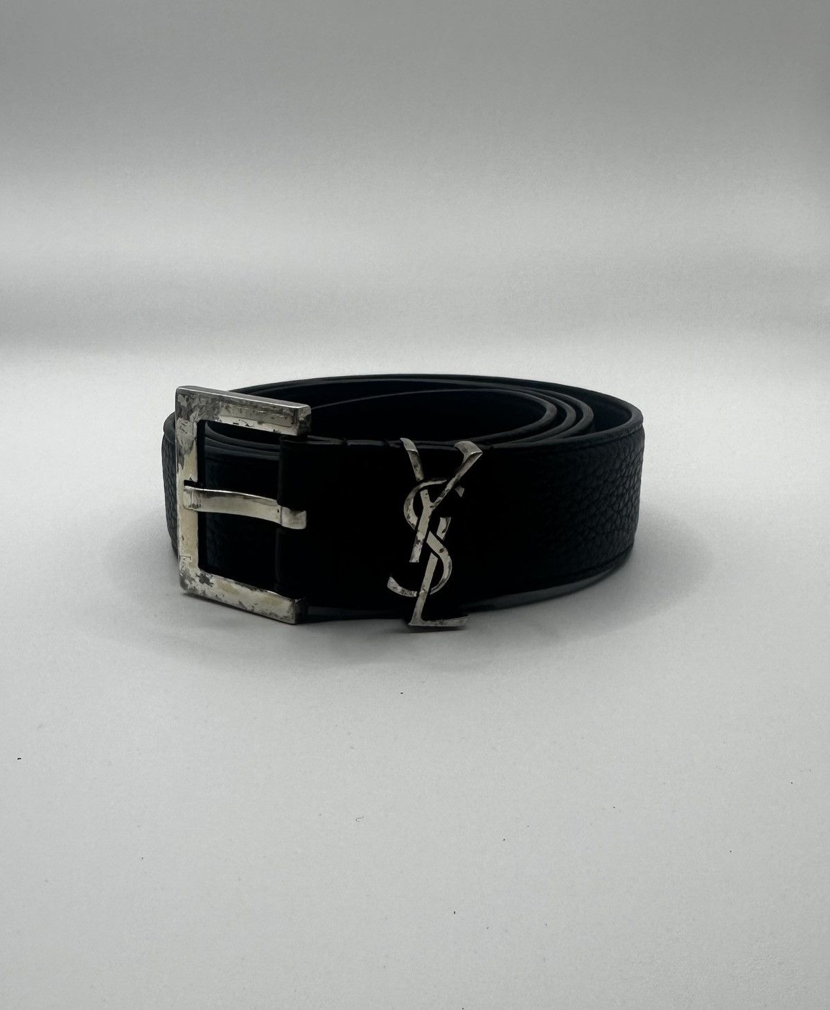 saint laurent logo belt