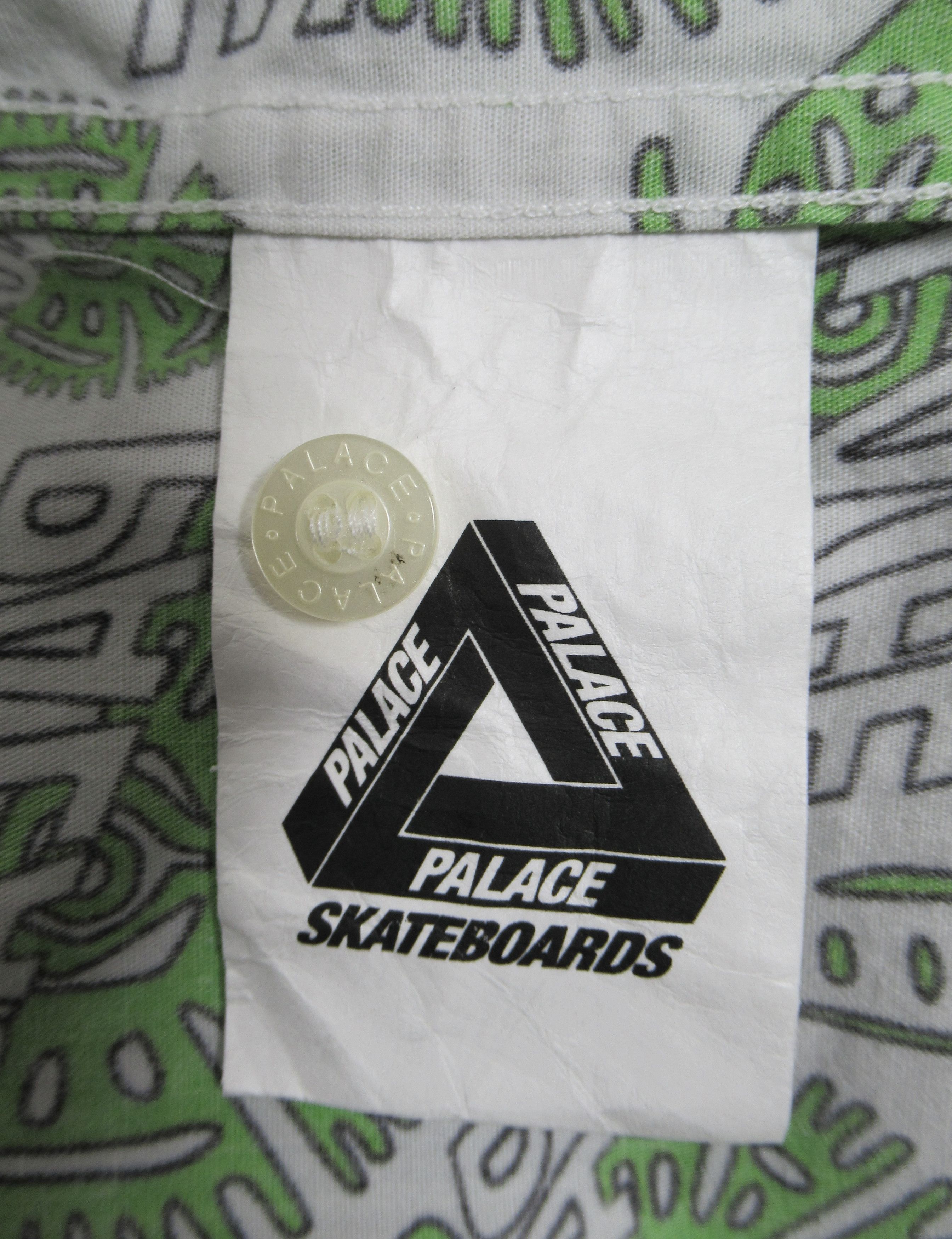 Palace Palace Men's Surf Shirt White Green Size M Size US M / EU 48-50 / 2 - 11 Thumbnail