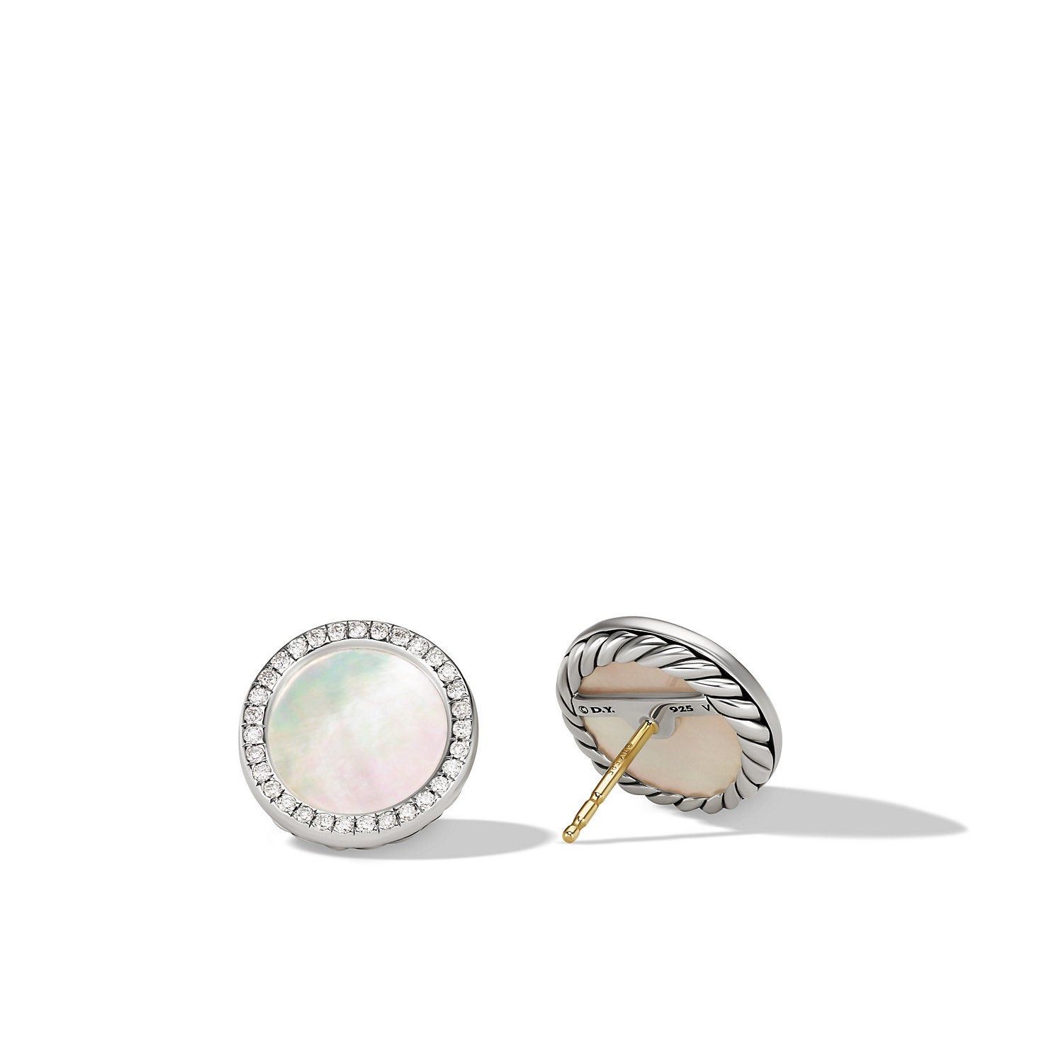 o1w1db10525 E17010D Earrings in Silver and Diamond