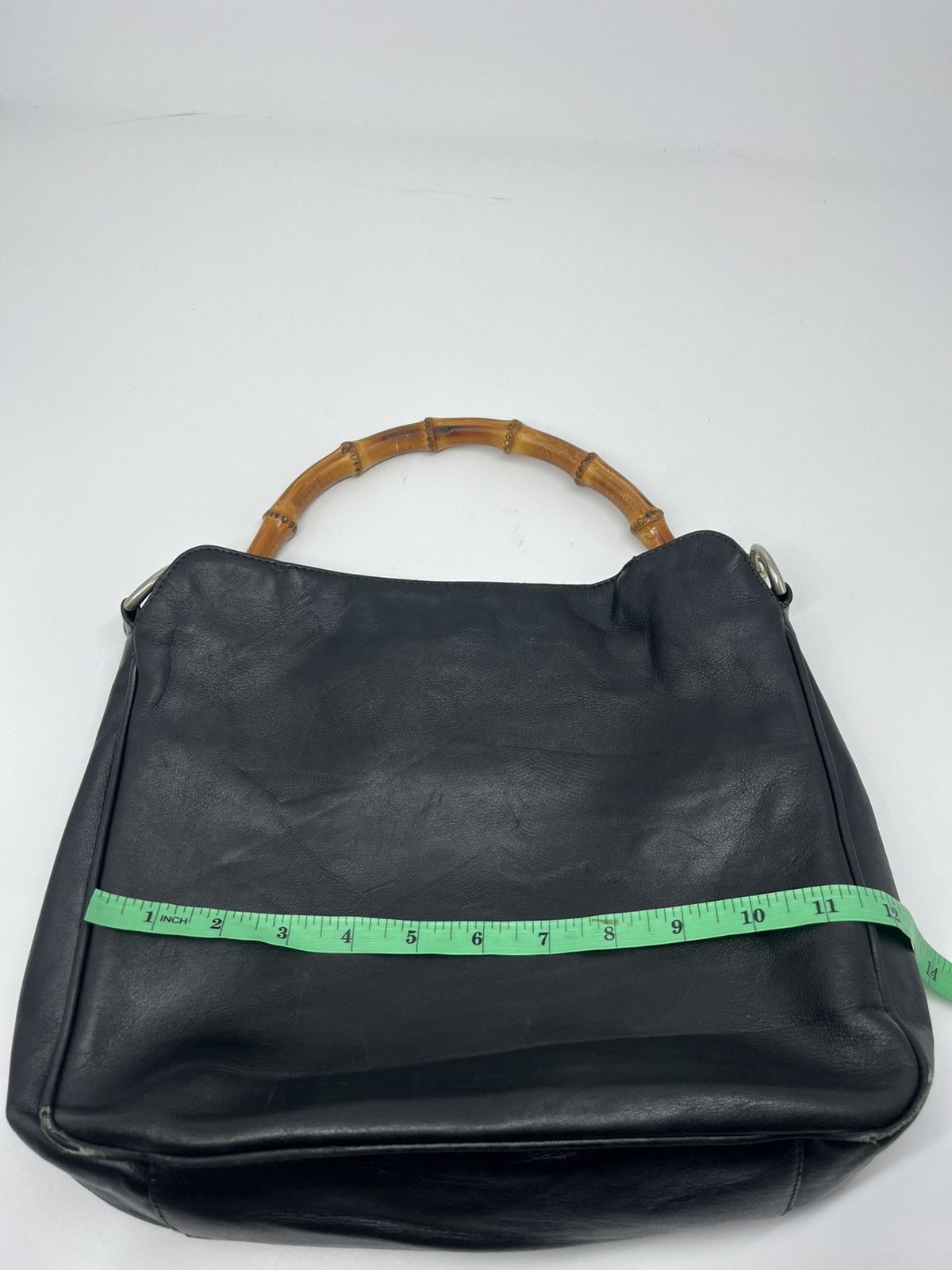 Gucci Authentic GUCCI Bamboo Leather Handbag Bag Size ONE SIZE - 14 Thumbnail