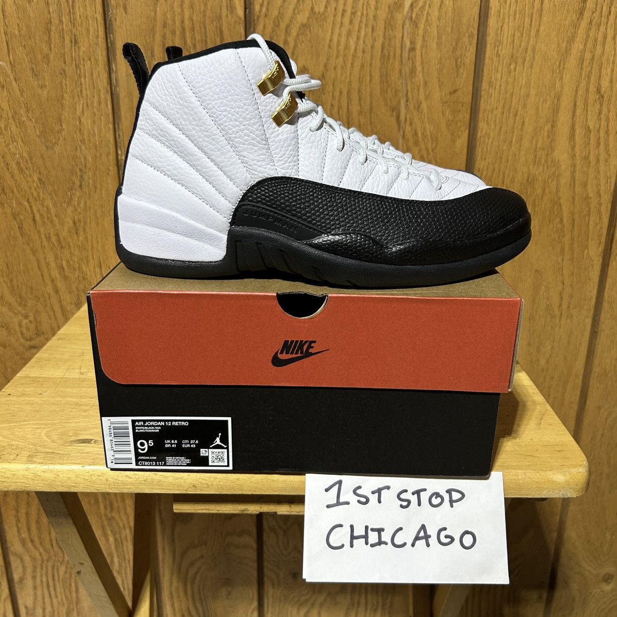 Jordan Brand Nike Air Jordan 12 Retro Taxi White 2025 CT8013-117 9.5 NEW Size US 9.5 / EU 42-43 - 1 Thumbnail