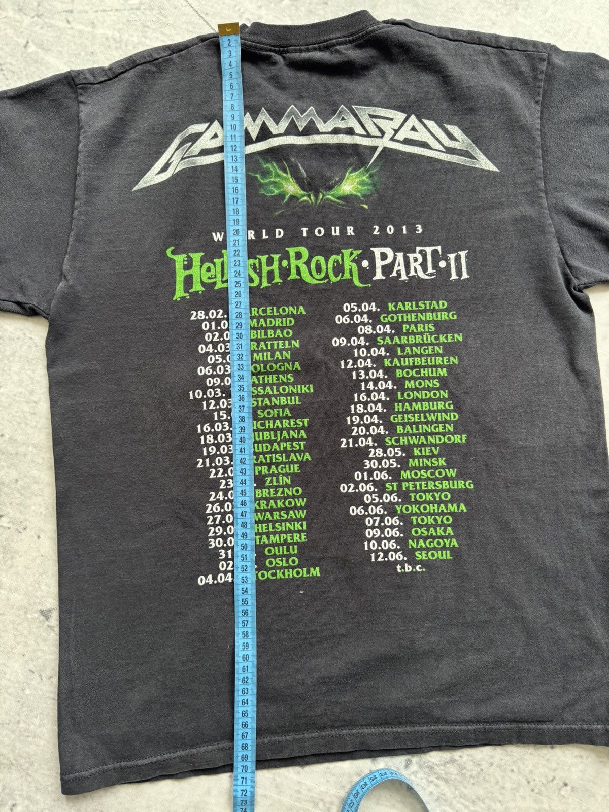 Vintage Hellish Rock Gamma Ray 2013 tour tee Size US L / EU 52-54 / 3 - 7 Thumbnail