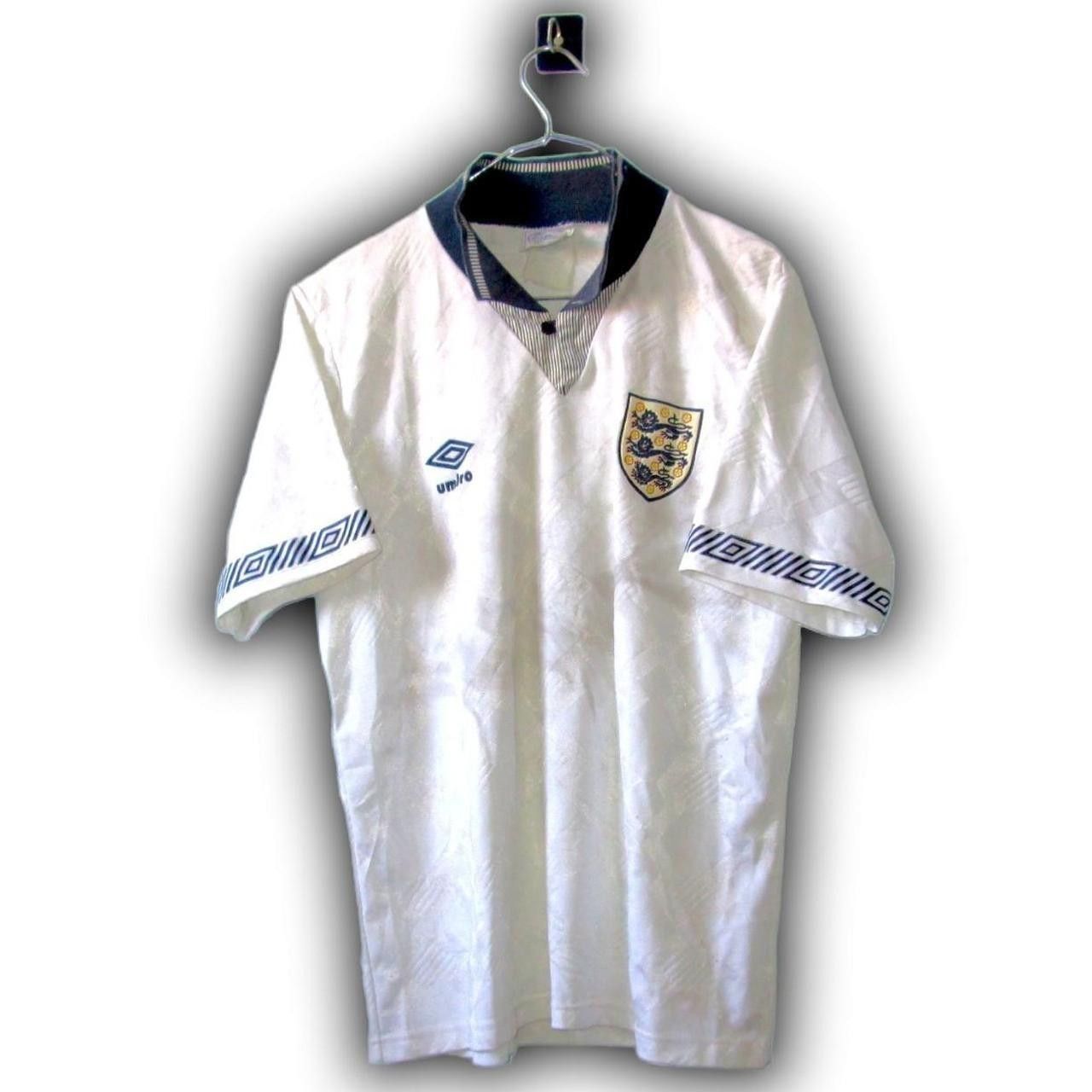 Umbro England 1990 1991 1992 Euro Home shirt jersey Size US L / EU 52-54 / 3 - 2 Thumbnail
