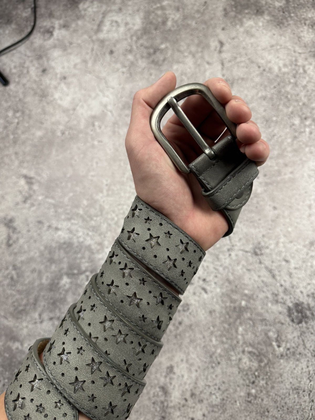 Japanese Brand 00’s NUMBER NINE STYLE STAR LEATHER RARE Y2K BELT VINTAGE Size ONE SIZE - 2 Thumbnail