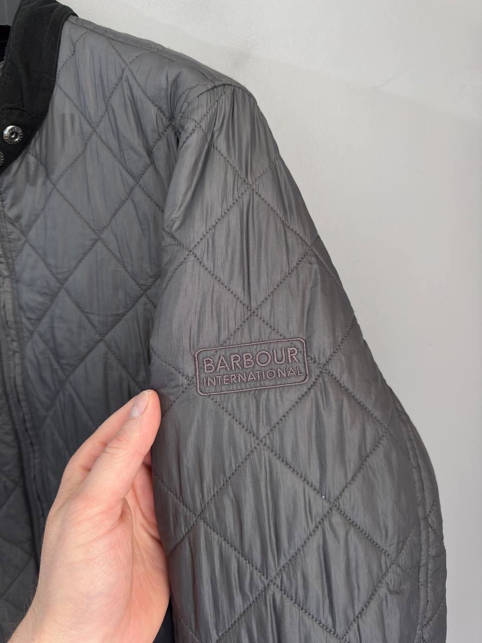 Barbour Barbour International Men's Dark Grey Quilted Jacket, Size L Size US L / EU 52-54 / 3 - 5 Thumbnail