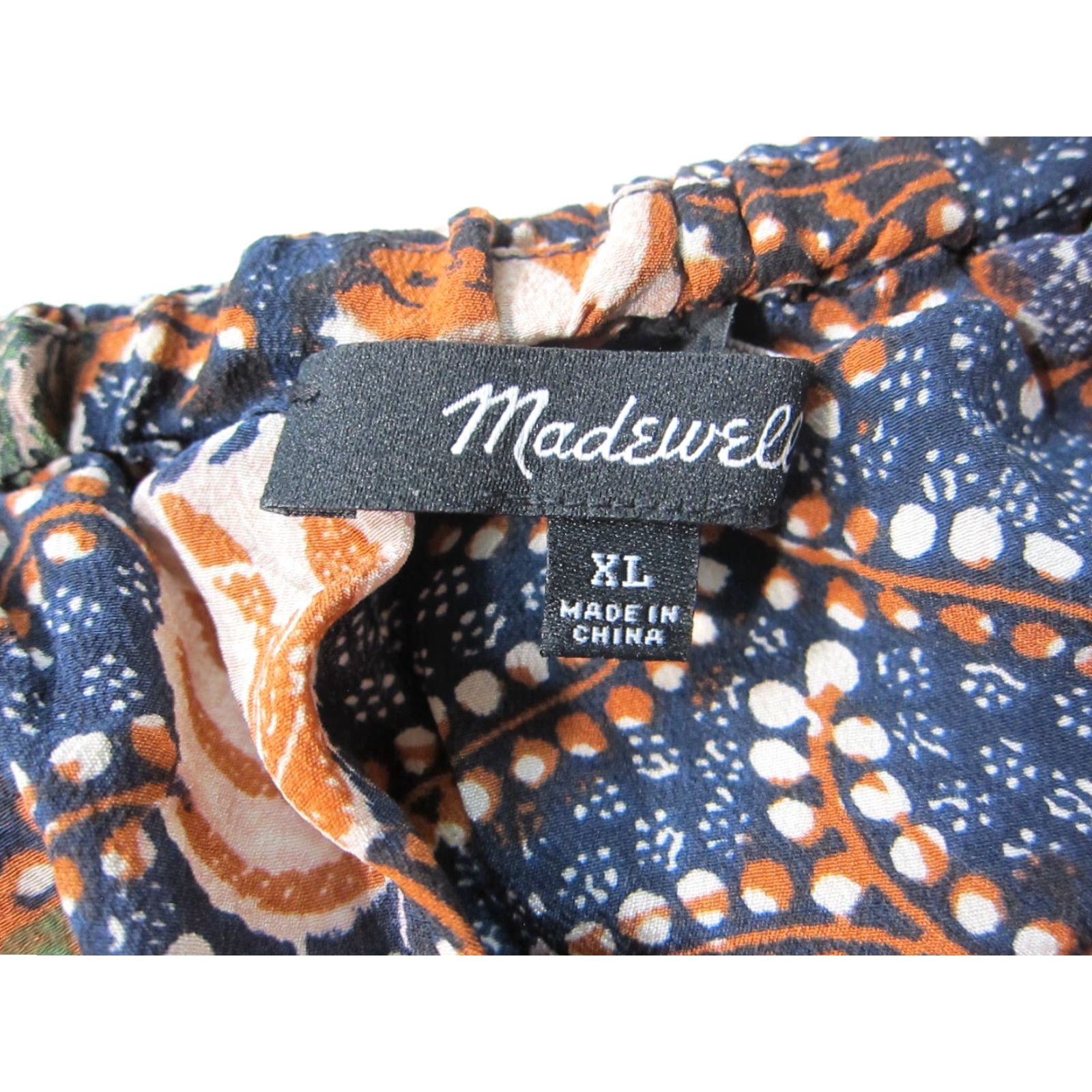 Madewell Madewell 100% Rayon Floral Blue Brown Crop Tunic Top Peasant Blouse XL Women Shirt Blouse Floral Crop Tunic Top XL Pink? Size XL / US 12-14 / IT 48-50 - 3 Thumbnail