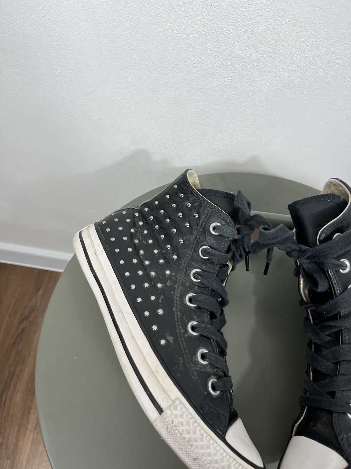 Converse Converse Chuck Taylor All Star Leather Studded High Top 37.5 Size US 7 / IT 37 - 3 Thumbnail