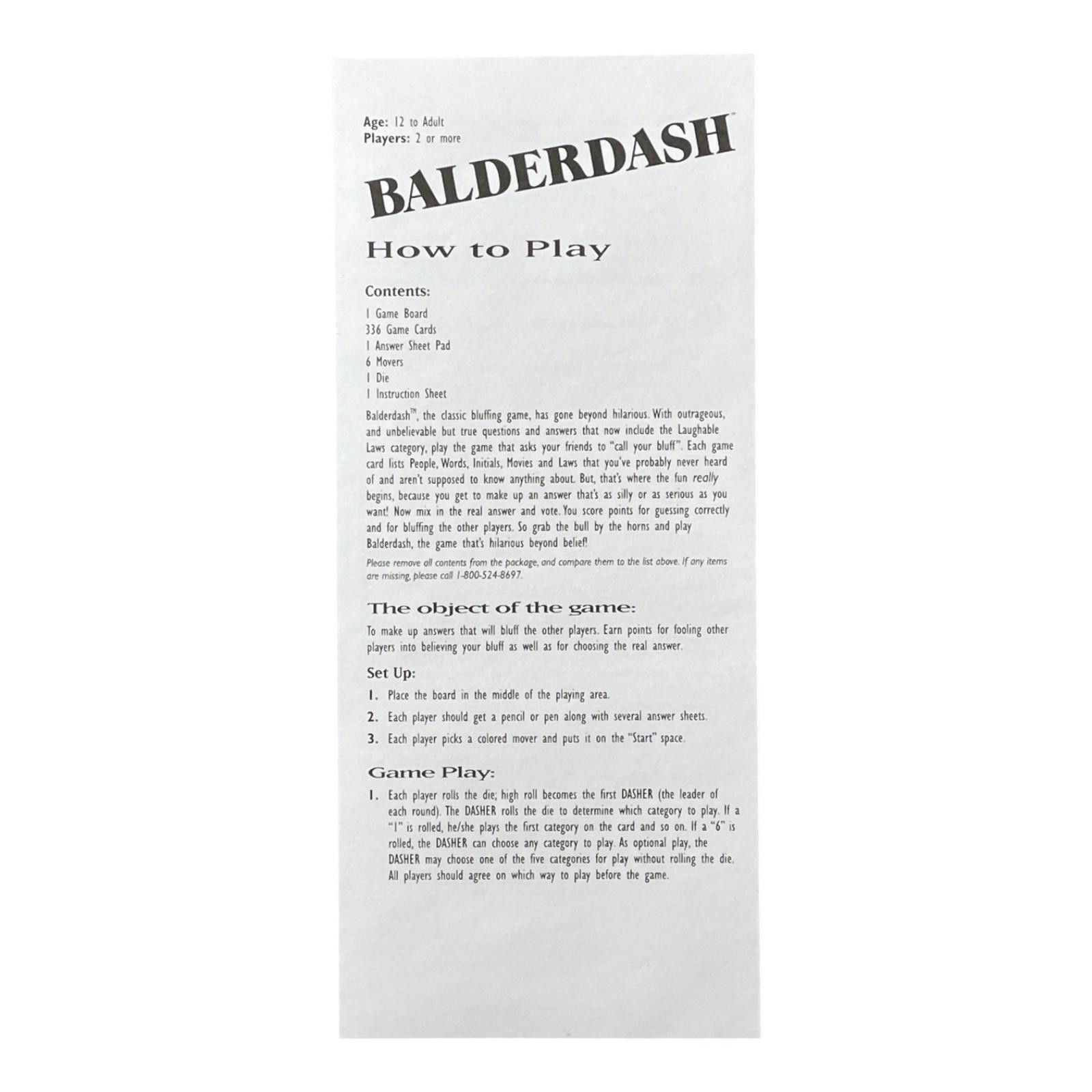 Other 2003 Balderdash Board Game New Open Box Mattel Size ONE SIZE - 6 Thumbnail