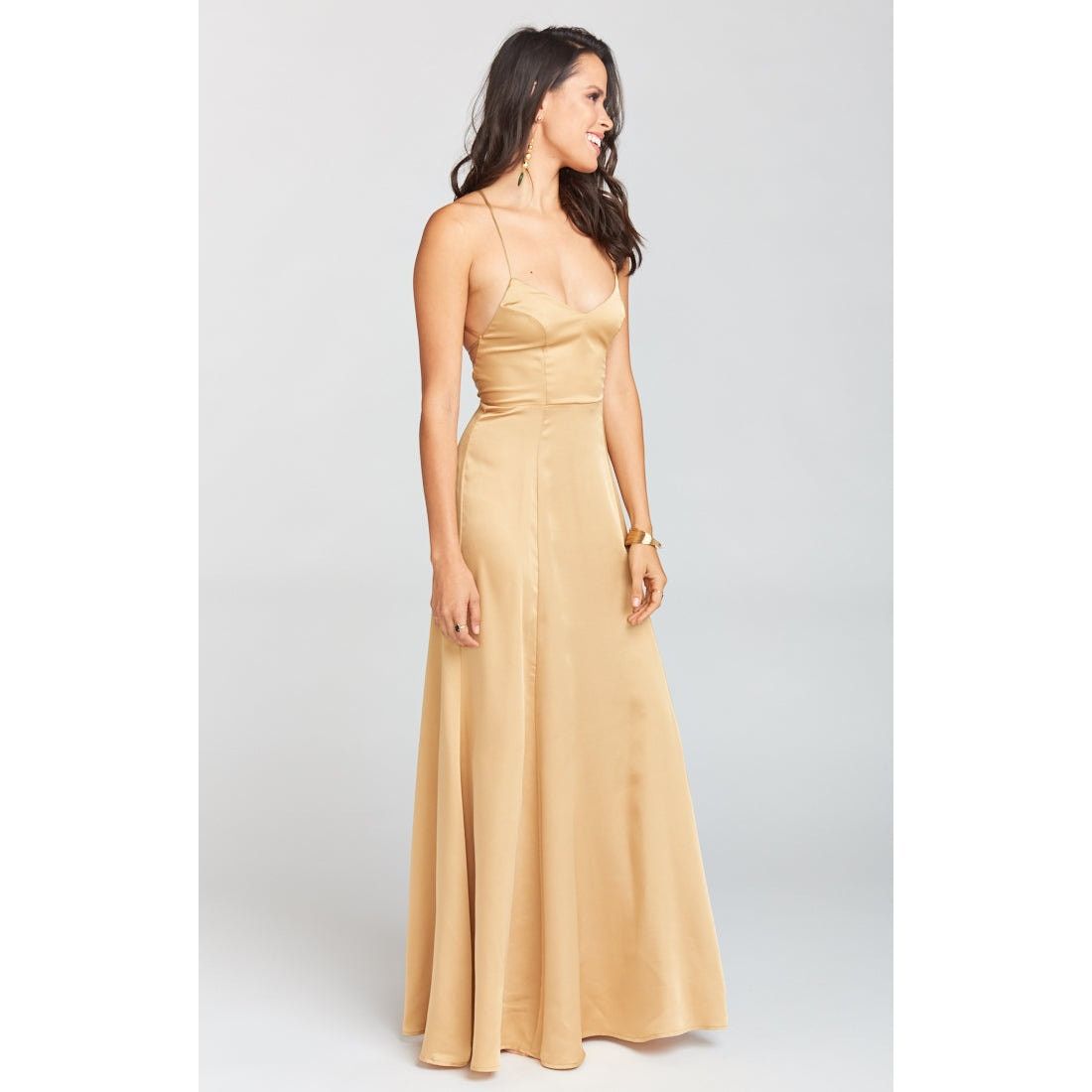 Show Me Your MuMu NWT Show Me Your MuMu Godshaw Goddess Gown Sz. XL Gold Satin Size XL / US 12-14 / IT 48-50 - 2 Thumbnail