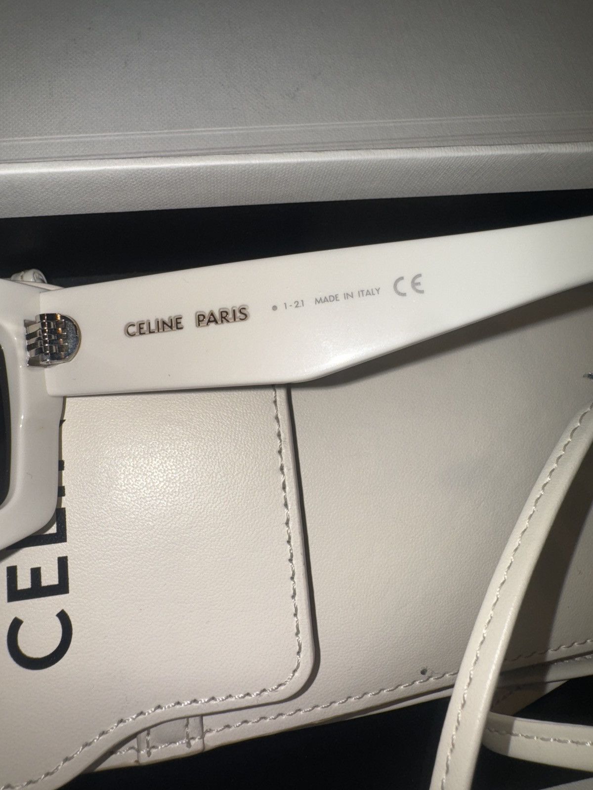 Celine CELINE by Hedi Slimane white Sunglasses with Pouch Size ONE SIZE - 5 Thumbnail