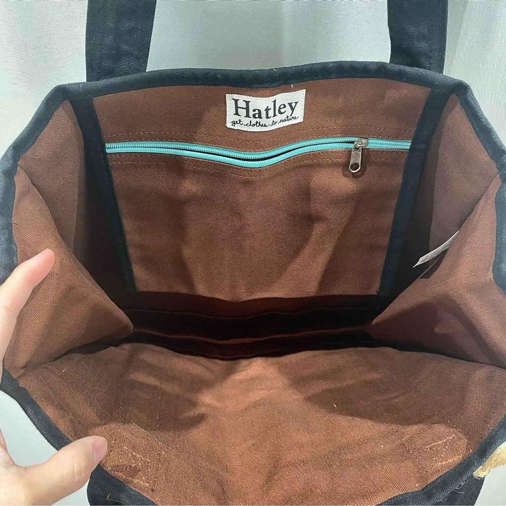 Other NEW Hatley Environmental Tote Bag -Brown/Blue Cotton Canvas Size ONE SIZE - 4 Thumbnail