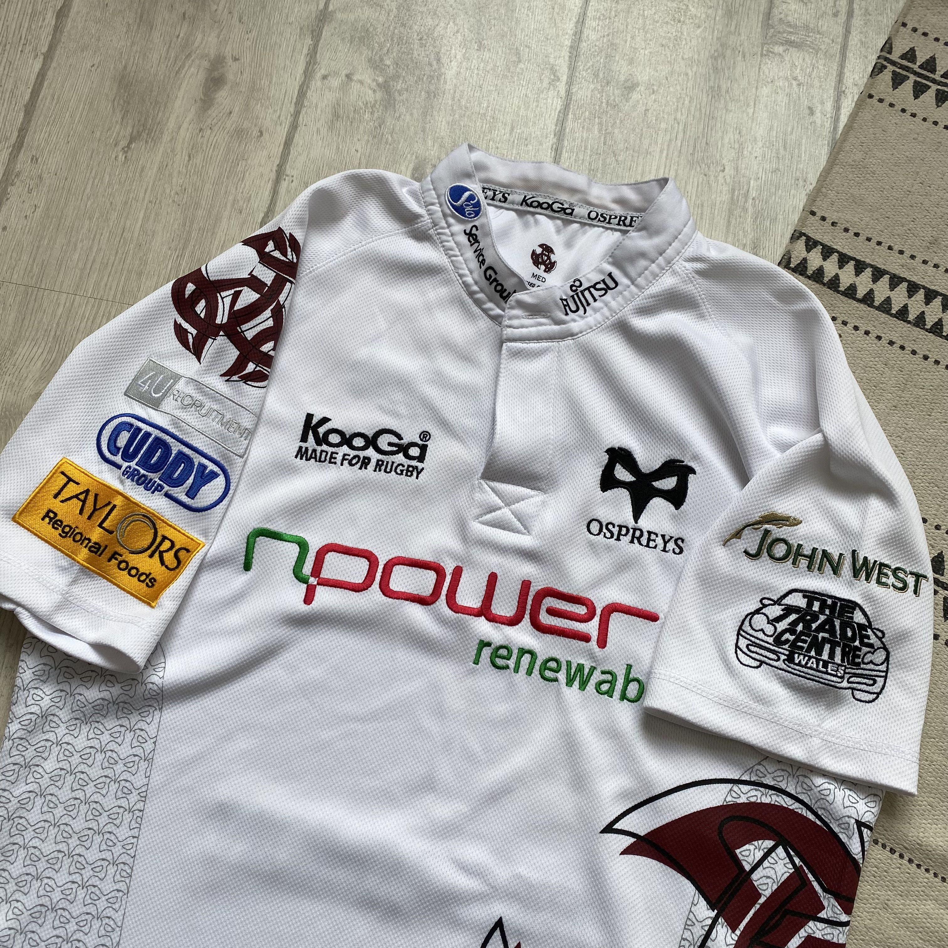 Cotton Traders 🏈 Vintage England Ospreys rugby jersey Heavy tee Blockore Size US M / EU 48-50 / 2 - 5 Thumbnail
