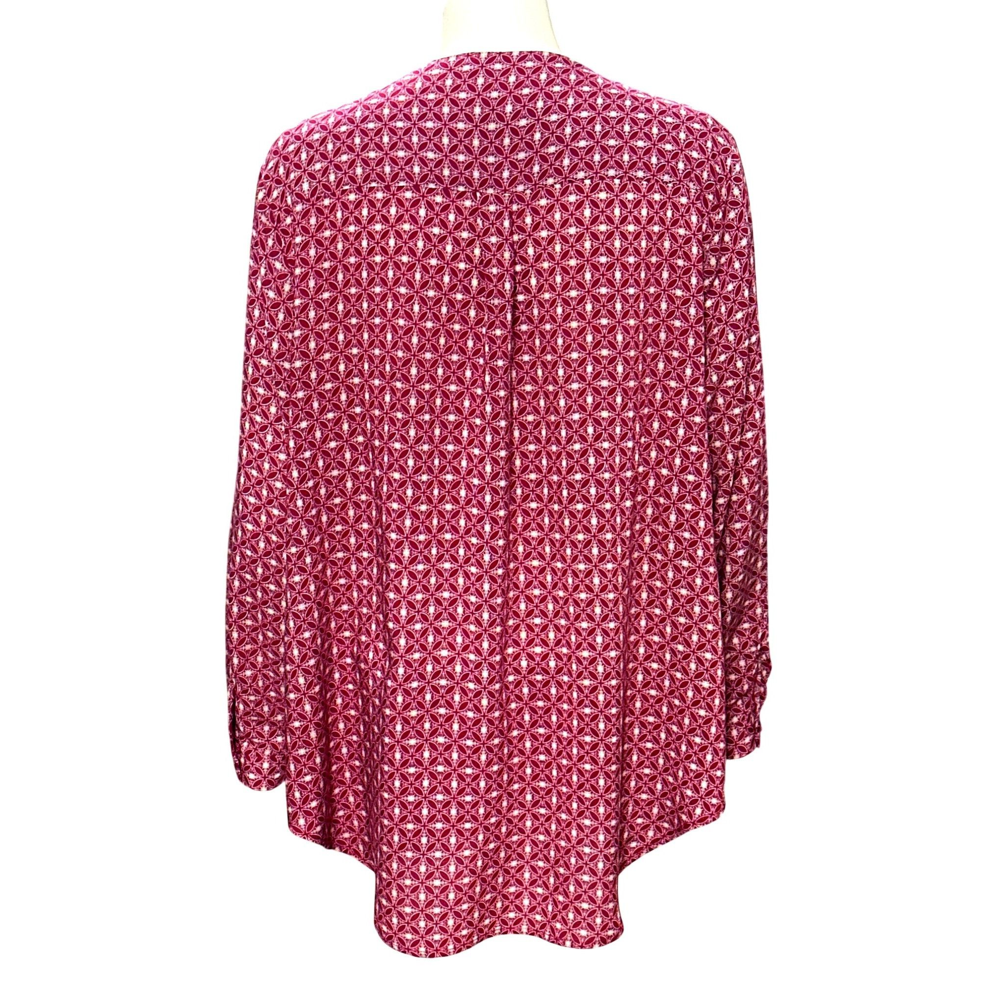 Other CCC Boho Chic Long Sleeve Geometric Print Red White Tunic El Size M / US 6-8 / IT 42-44 - 3 Thumbnail