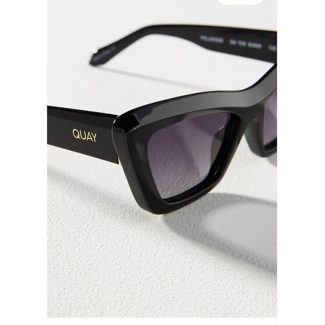 Quay Quay On the Radio Black Cat Eye frame Polarized Sunglasses Size ONE SIZE - 3 Thumbnail