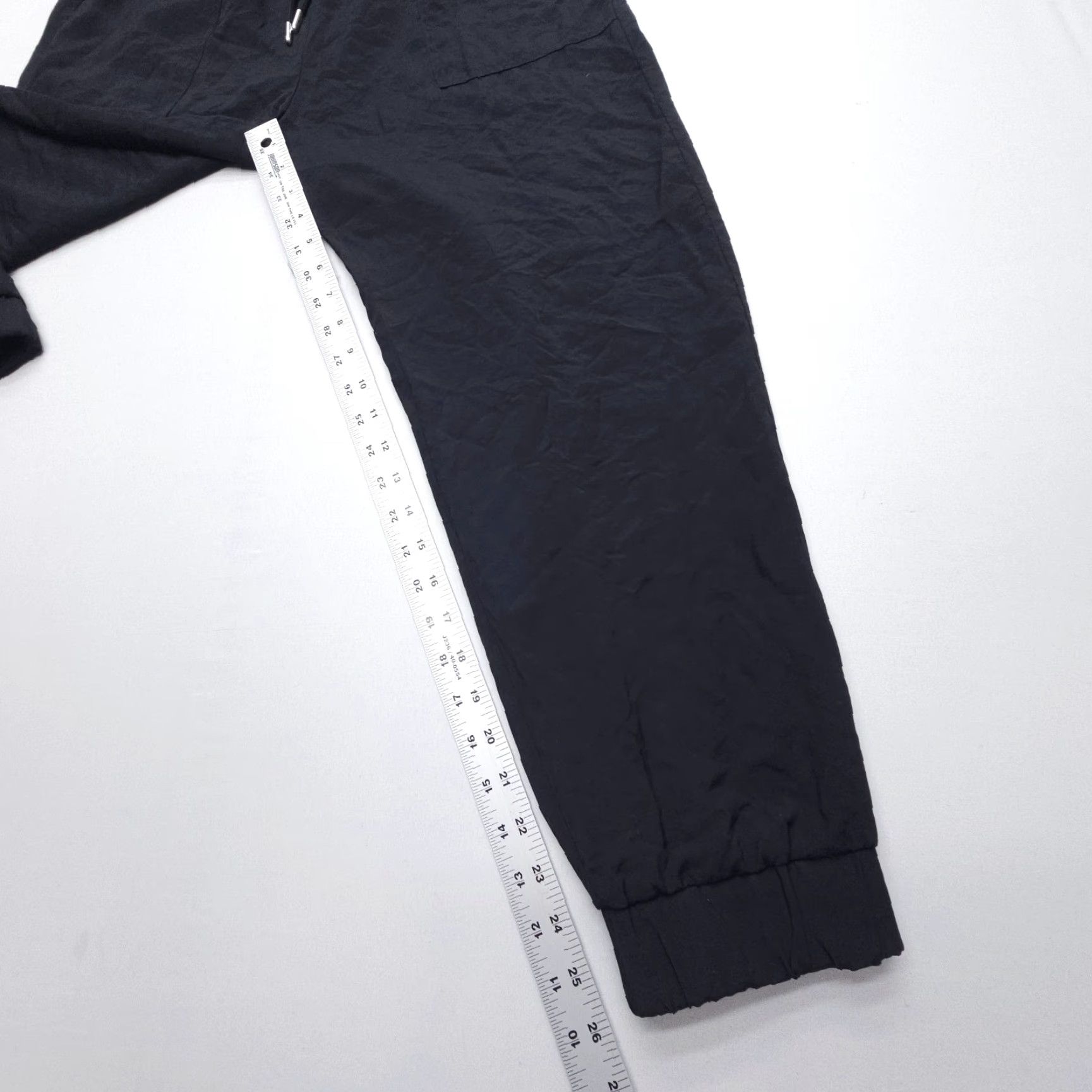 Zara Zara Joggers Women Medium Black Pull On Drawstring Light Modal Woven Loungewear Size 32" / US 10 / IT 46 - 4 Thumbnail