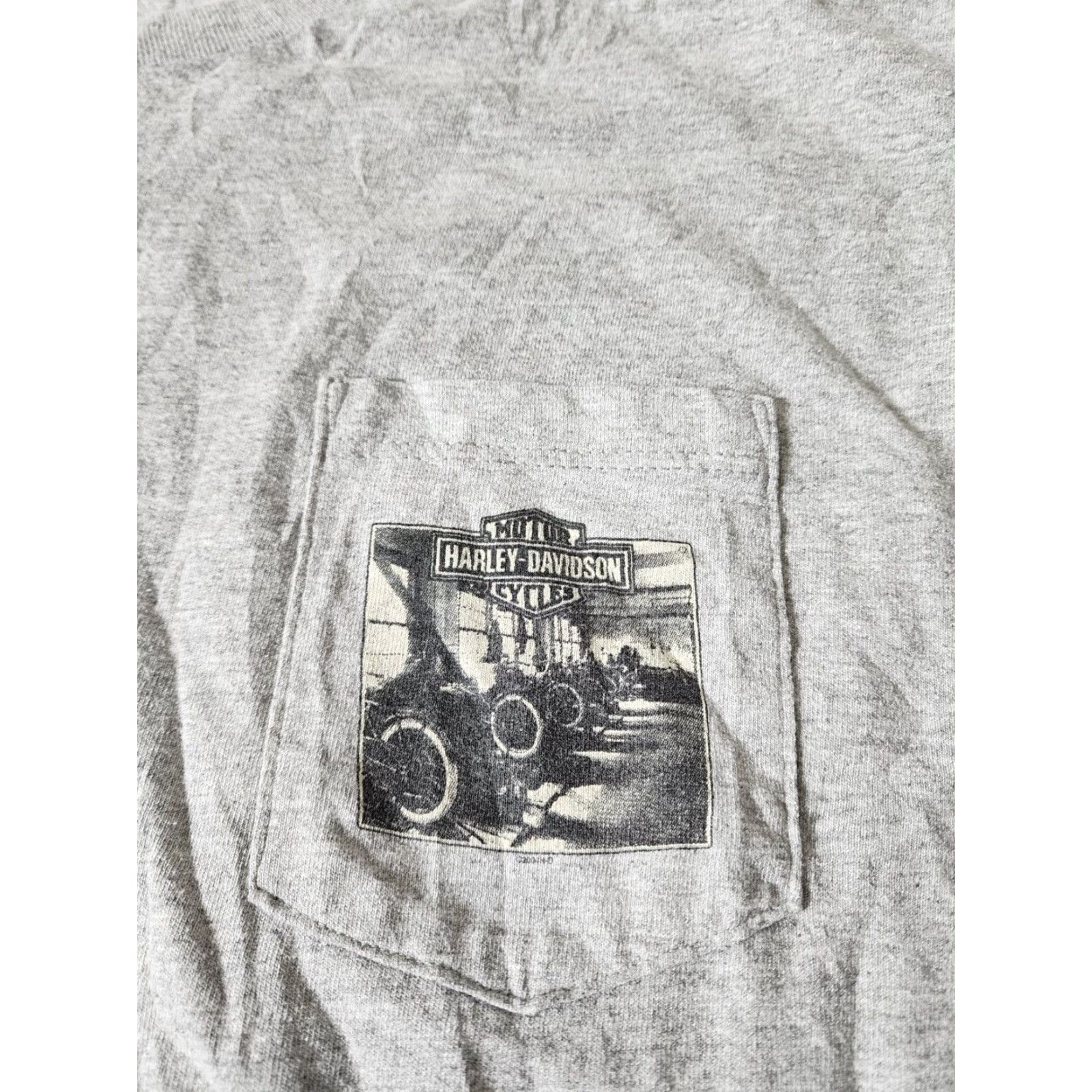 Harley Davidson VINTAGE Harley-Davidson T-Shirt Mens XL Gray 90s Biker Motorcycle Crew Neck Short/Long Sleeve (Double-Sided) United States Size US XL / EU 56 / 4 - 3 Thumbnail