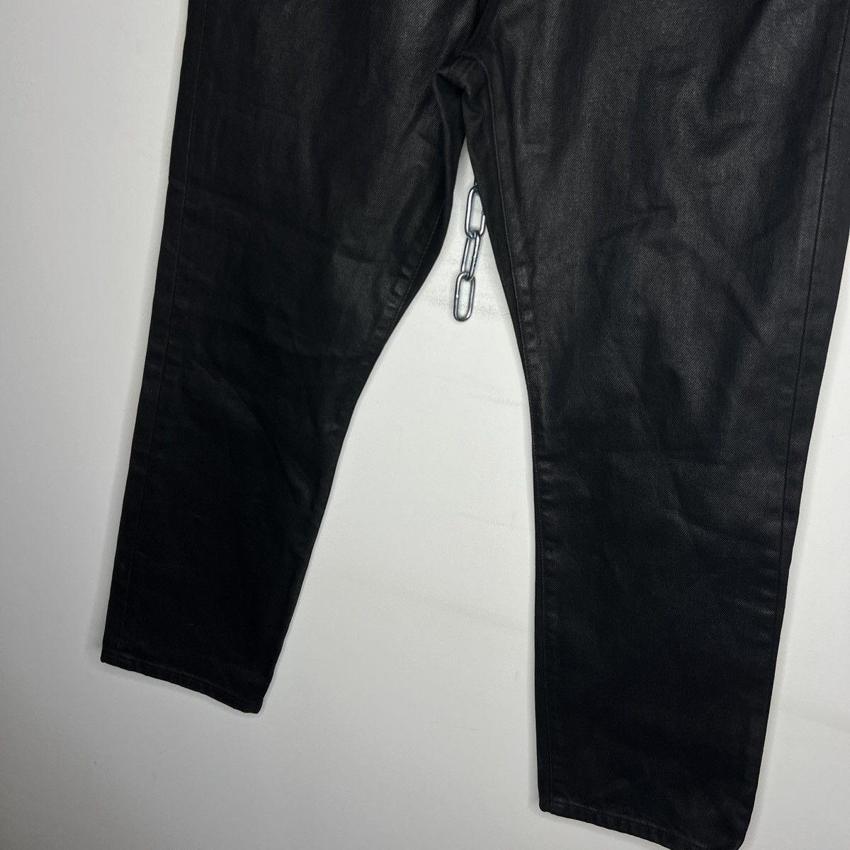 Levi's Vintage Levi's 501 Waxed Denim Jeans Trousers Pants Black Size US 32 / EU 48 - 4 Thumbnail