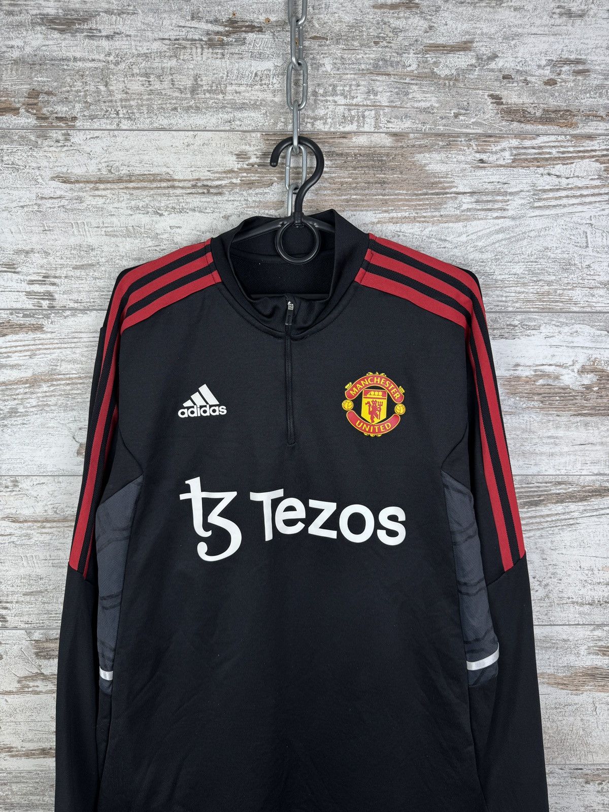 Adidas Mens Vintage Adidas Manchester United sweatshirt jersey tee Size US L / EU 52-54 / 3 - 3 Thumbnail
