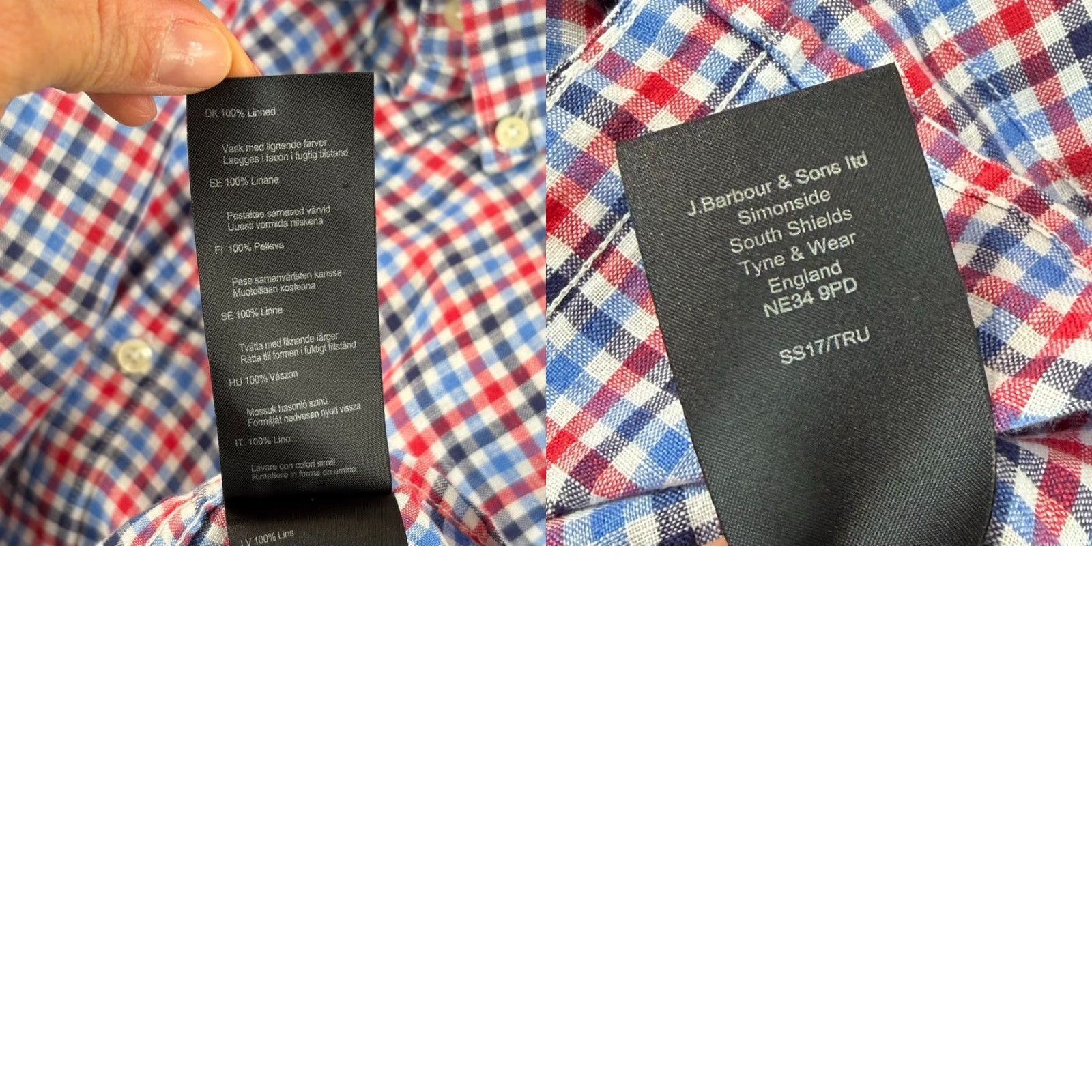 Barbour Barbour Shirt Tailored Fit Multi Gingham Check Men M Linen Button-Up Short Sleeve Collared 100% NEW Size US M / EU 48-50 / 2 - 8 Thumbnail