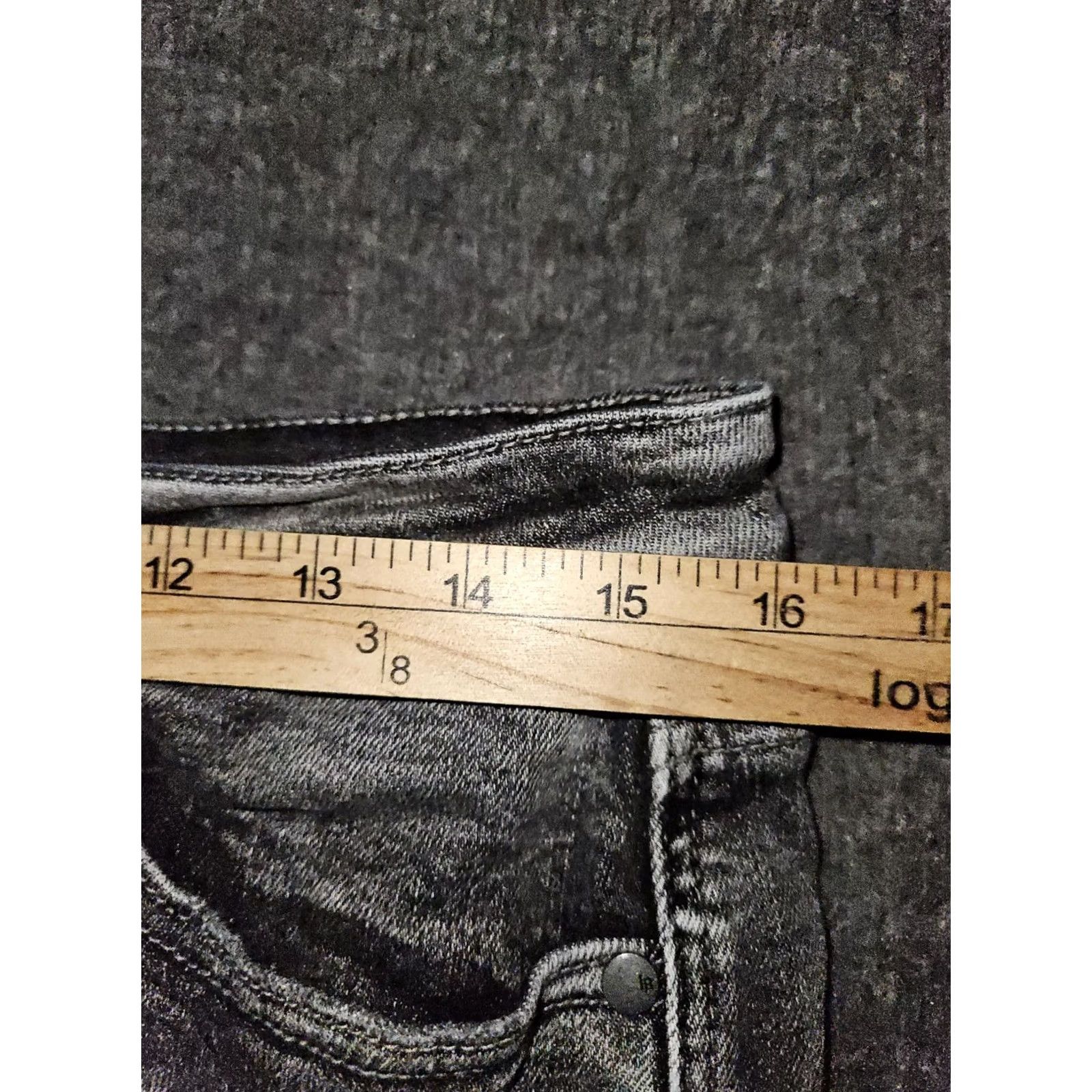 Vintage VINTAGE Judy Blue Skinny Fit Ankle Jeans Women's 13/31 Black Frayed Hem Stretch Preppy Size 34" / US 12 / IT 48 - 3 Thumbnail