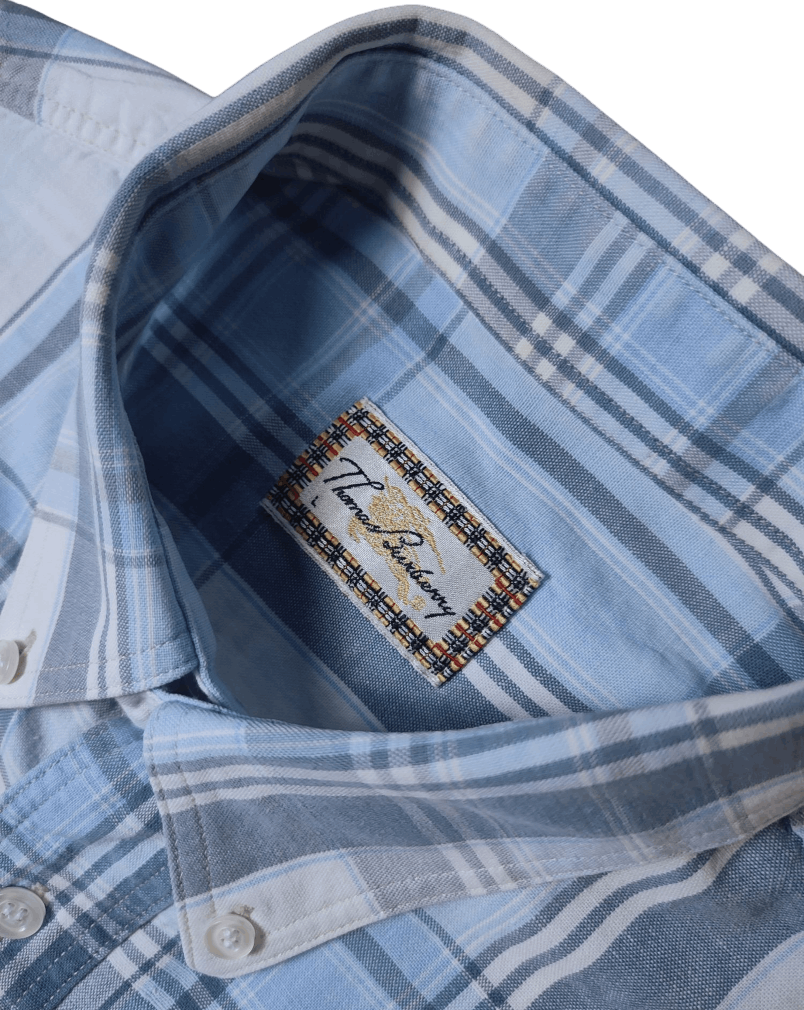Burberry Burberry Blue Plaid Nova Check Button Up Shirt Vintage Size US L / EU 52-54 / 3 - 15 Thumbnail