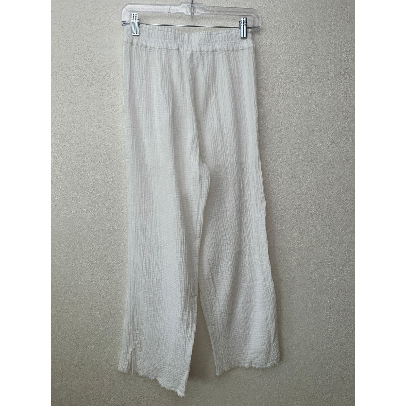 Rails Rails Leon White Gauze Wide Leg Pants Elastic Waist US S Size 25" / US 0 / IT 36 - 5 Thumbnail