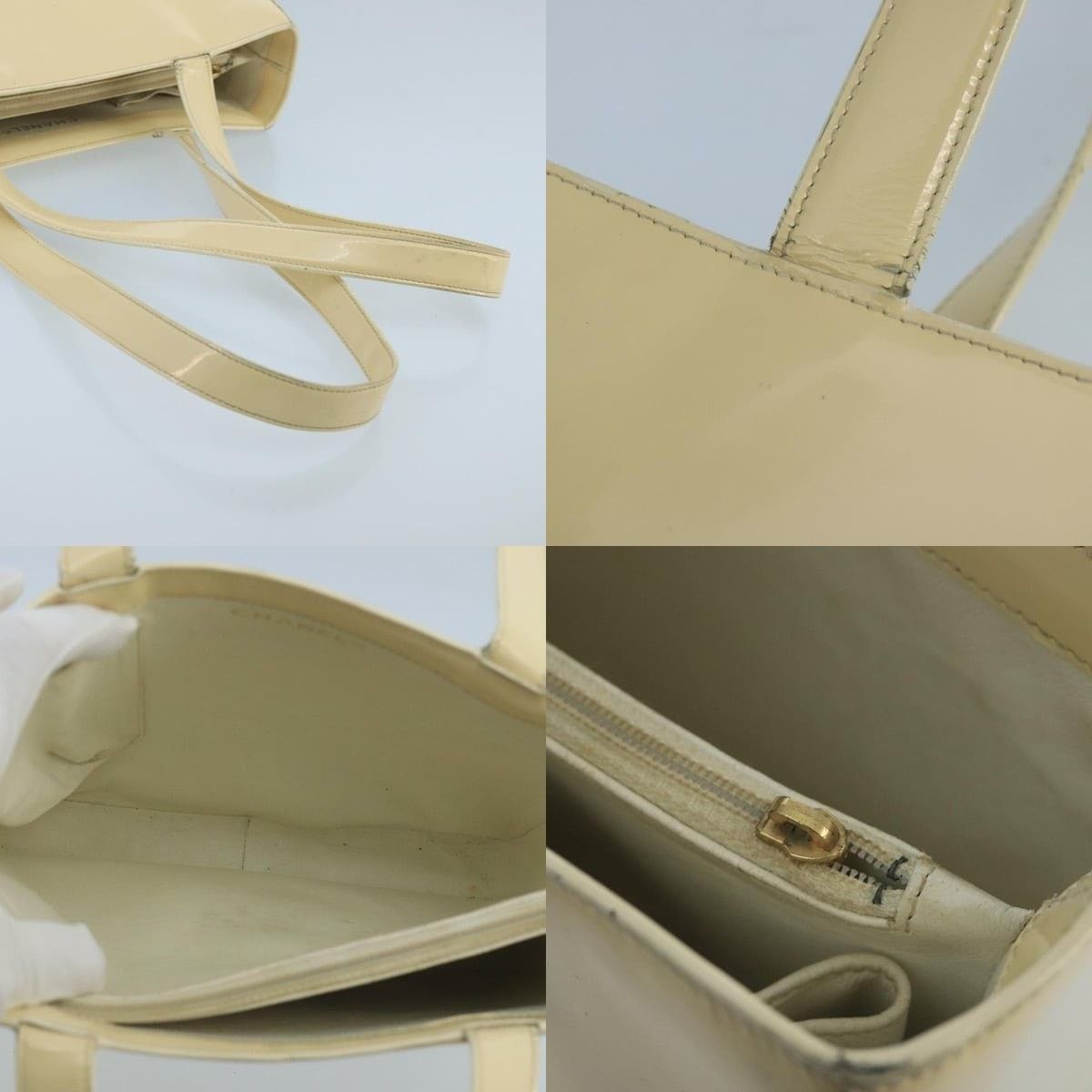 Chanel Chanel Tote Bag Enamel White CC Size ONE SIZE - 4 Thumbnail