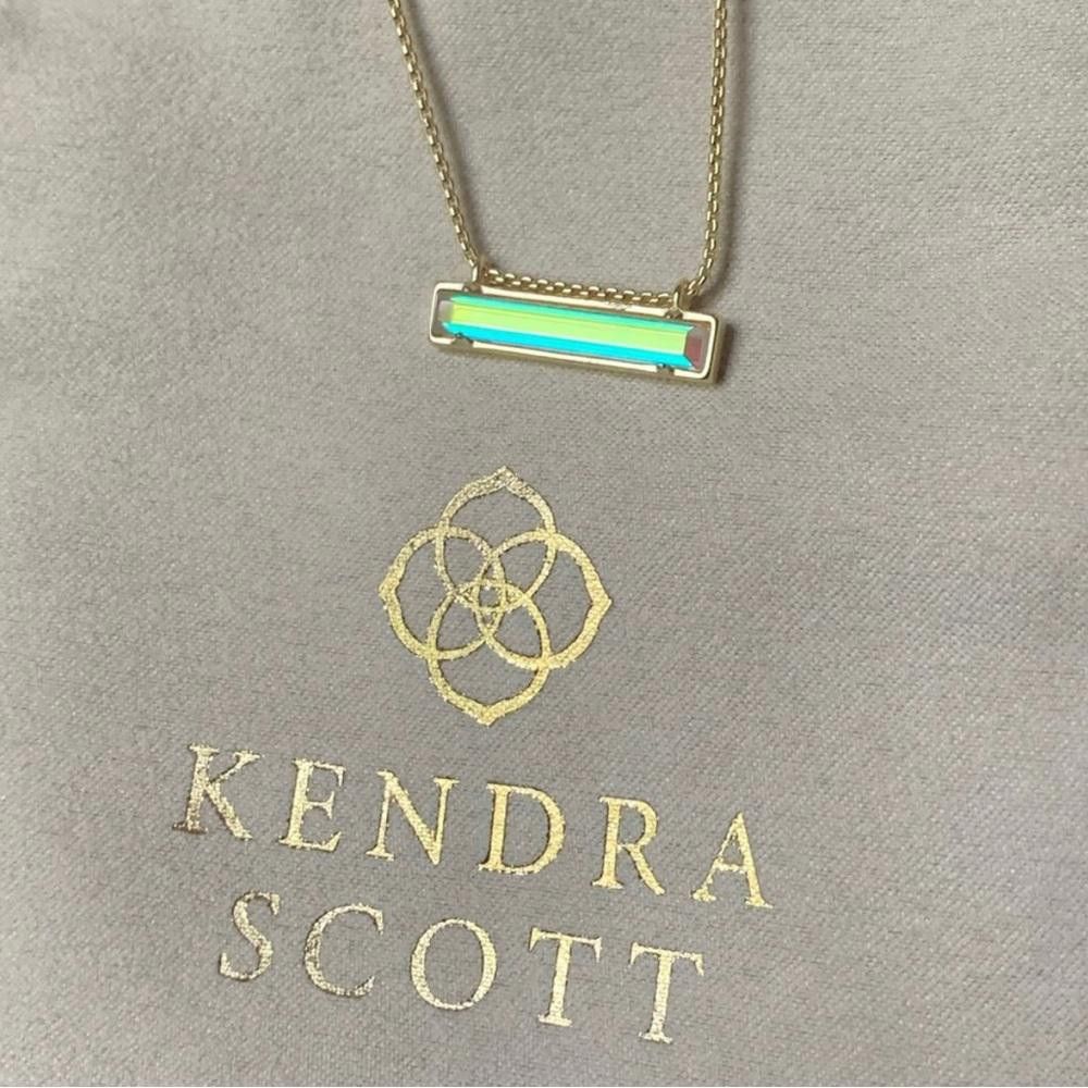 Kendra Scott Kendra Scott Leanor Rose Gold Chain Dichroic Glass Necklace Size ONE SIZE - 3 Thumbnail