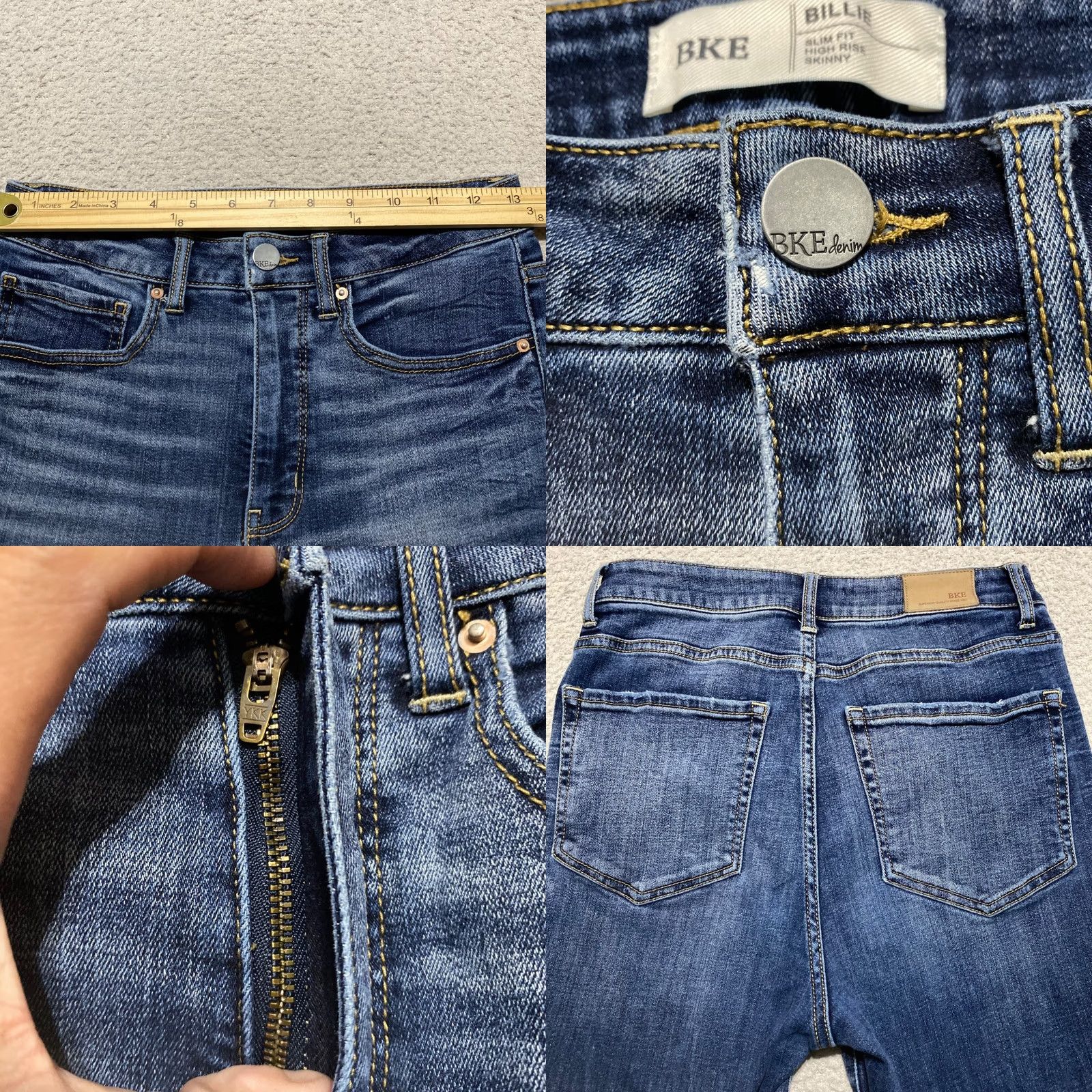Vintage Buckle BKE Jeans Womens Blue Denim Slim Skinny High Rise Distressed sz 28 Size 28" / US 6 / IT 42 - 8 Thumbnail