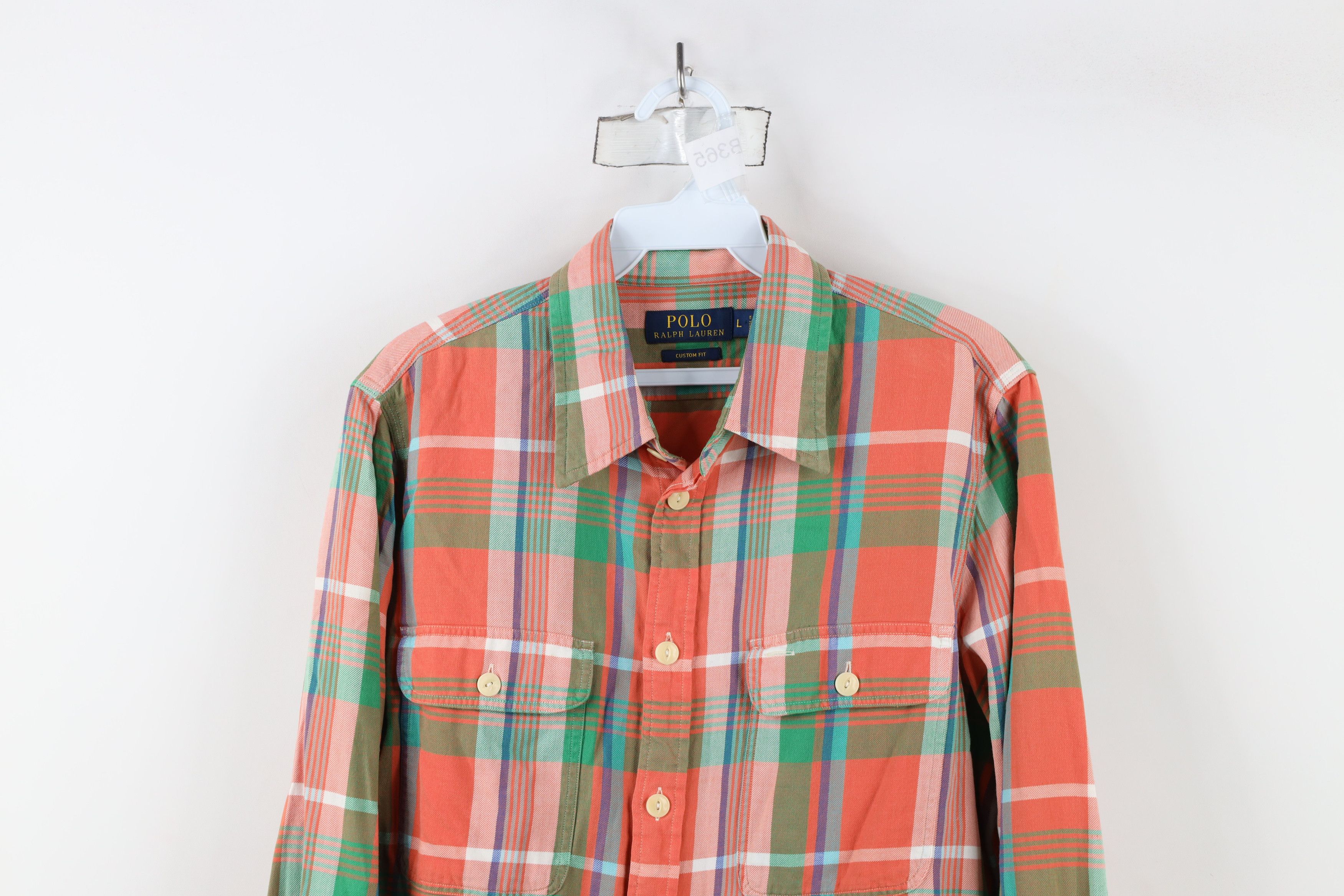 Ralph Lauren × Vintage Vintage Ralph Lauren Custom Flannel Collared Button Shirt Size US L / EU 52-54 / 3 - 2 Thumbnail