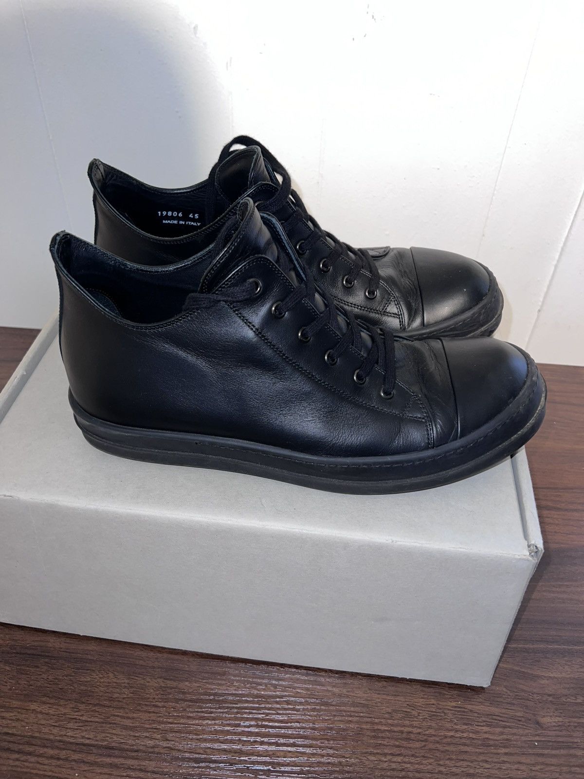 Rick Owens Triple Black Mainline Ramones Size US 12 / EU 45 - 1 Thumbnail