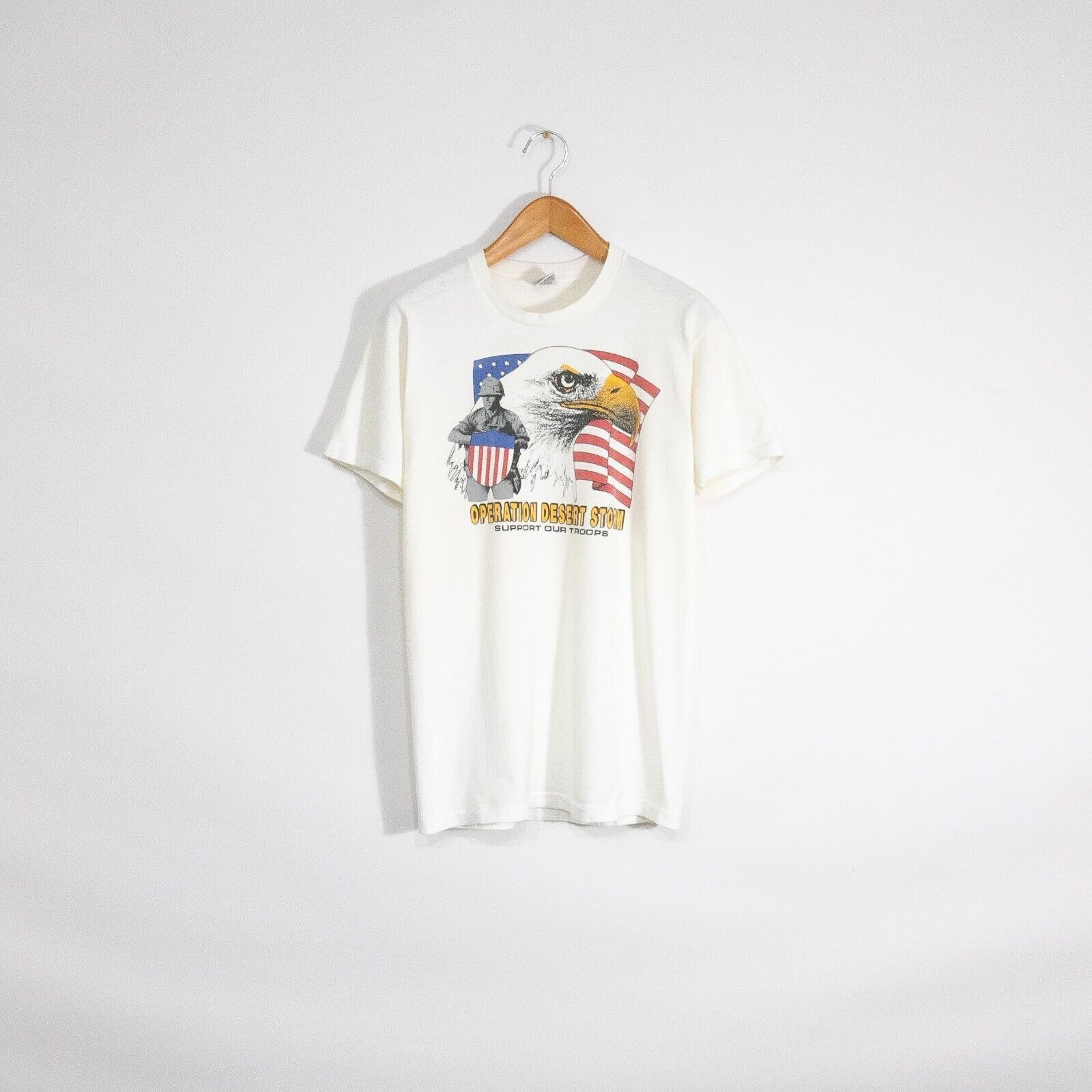 Vintage 90s Desert Strom T Shirt M Single Stitch Distressed