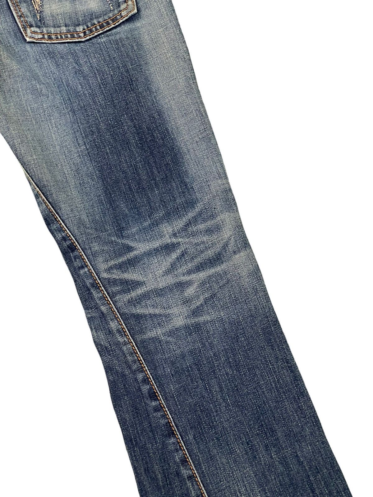 Edwin Flare Jeans Edwin Japan Faded Distress Boot Cut 6🟦7 Size US 30 / EU 46 - 17 Thumbnail