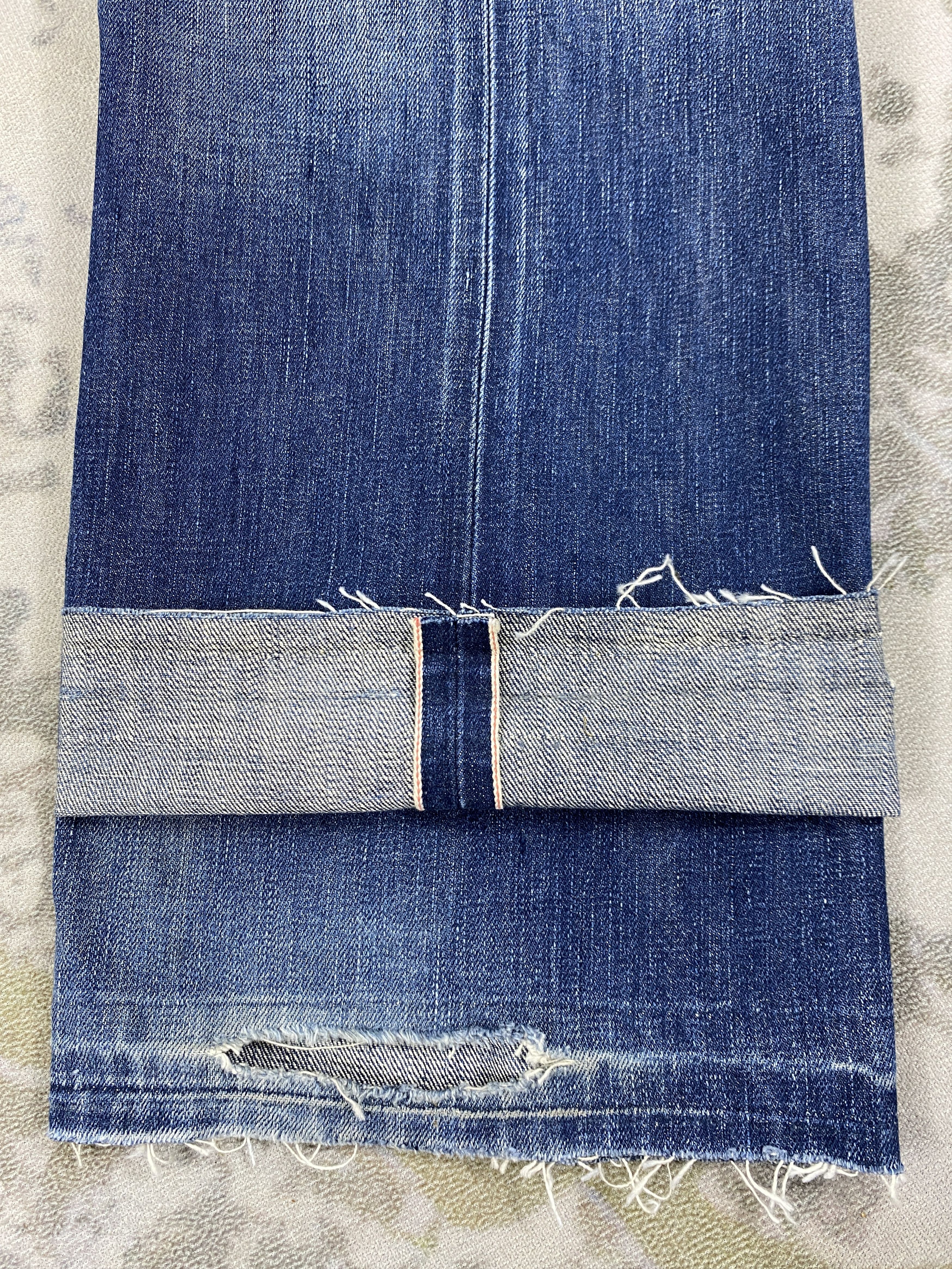 Edwin EDWIN 505ZX SELVEDGE FADED DISTRESSED DENIM 32x29- JN3865 Size US 32 / EU 48 - 12 Thumbnail